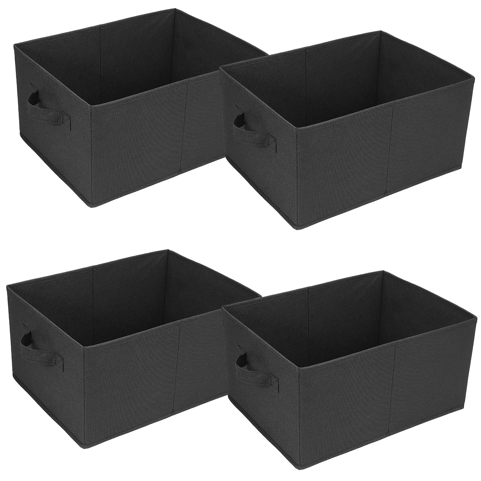 JAKAGO Foldable Wardrobe Storage Boxes 4 Pack, Superior Fabric Wardrobe Storage Organiser 39 x 29 x 20 cm