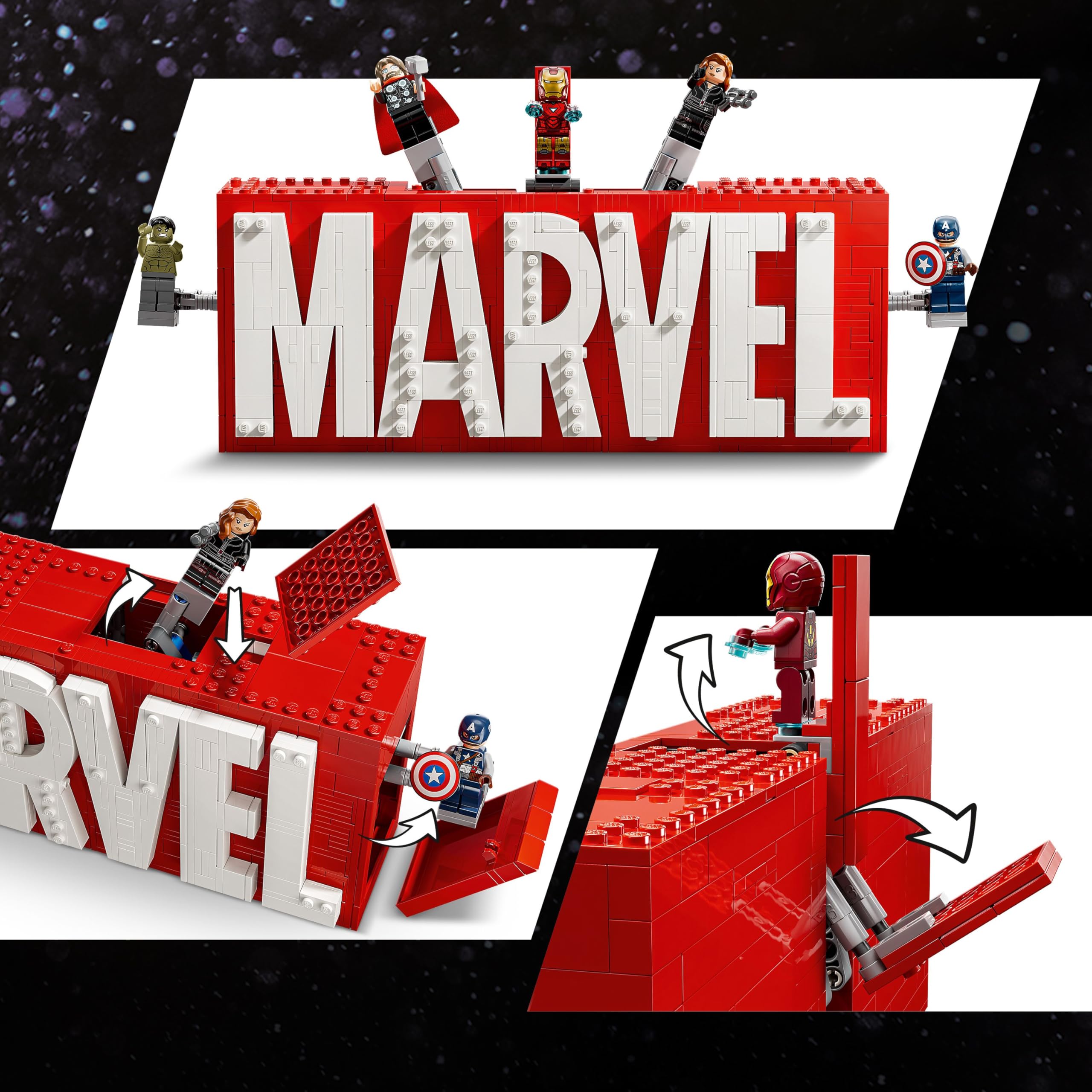 LEGO Super Heroes Marvel Logo e Minifiguras da Marvel 76313