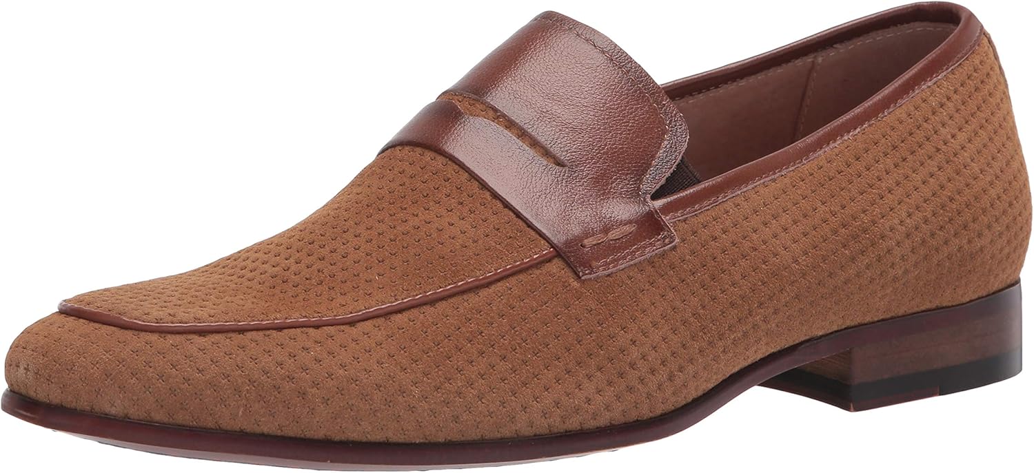STACY ADAMS mens Wyatt Slip-on Penny Loafer, Tan, 8 US