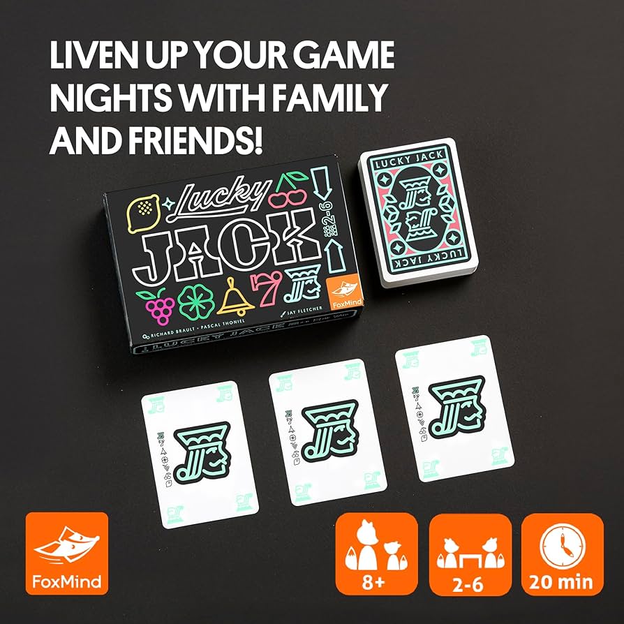 Amazon.com: Foxmind Lucky Jack Strategy Card Game, 20 Minute Fast