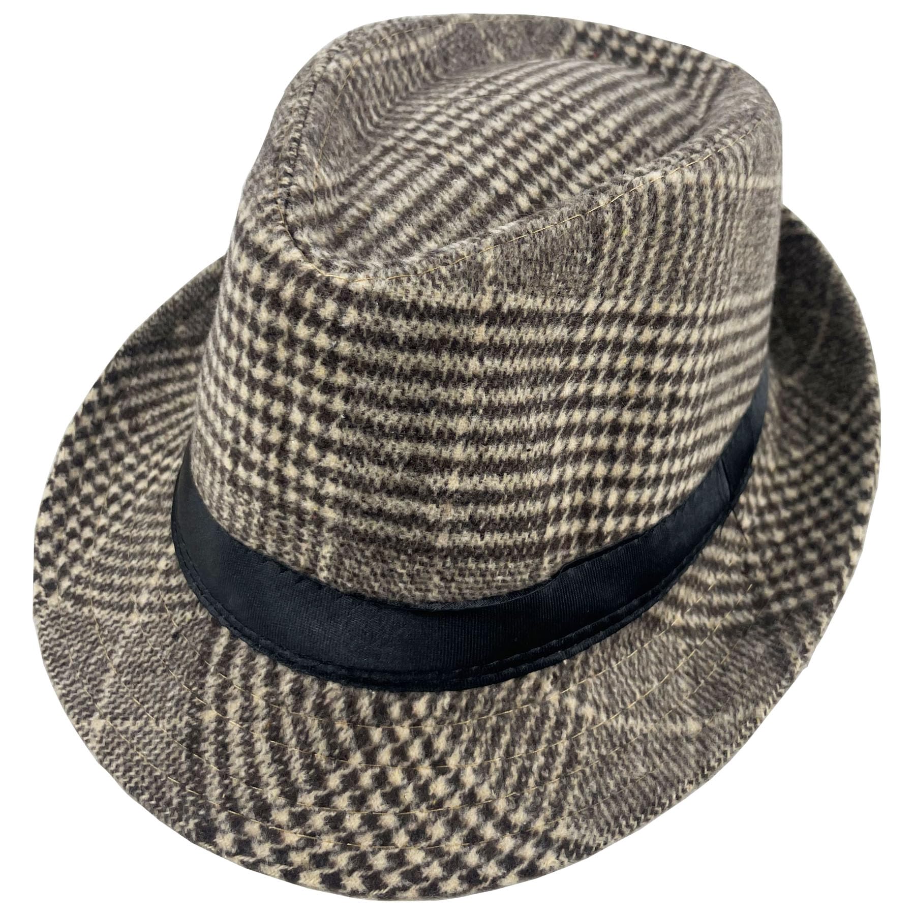 Fedora Hats Men Women Winter Short Brim Panama Style Cap Classic Felt  Fedora Vintage Rancher Hat