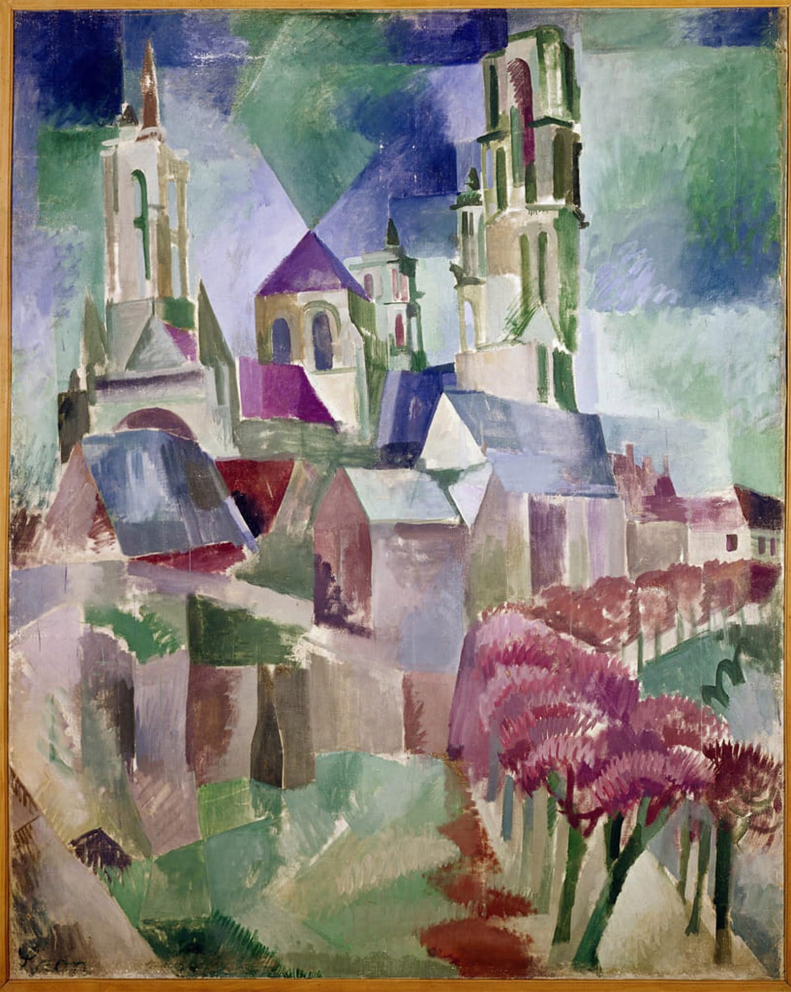 Artxlxxbn No Frame Famous Prints Artwork Pictures Poster Painting Art Towers Of Laon By Robert Delaunay Artwork Landscape Pictures For Home Decor 60X90cm