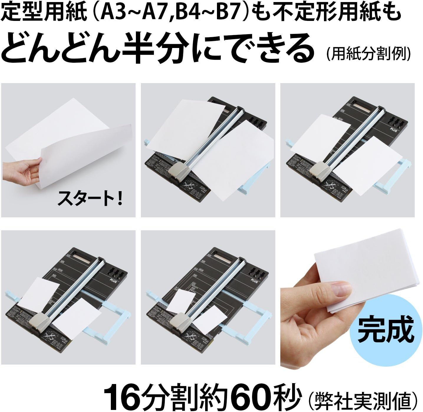 Plus PK-813 26-477 Paper Cutter Hambunko A4 Cutting 20 Sheets