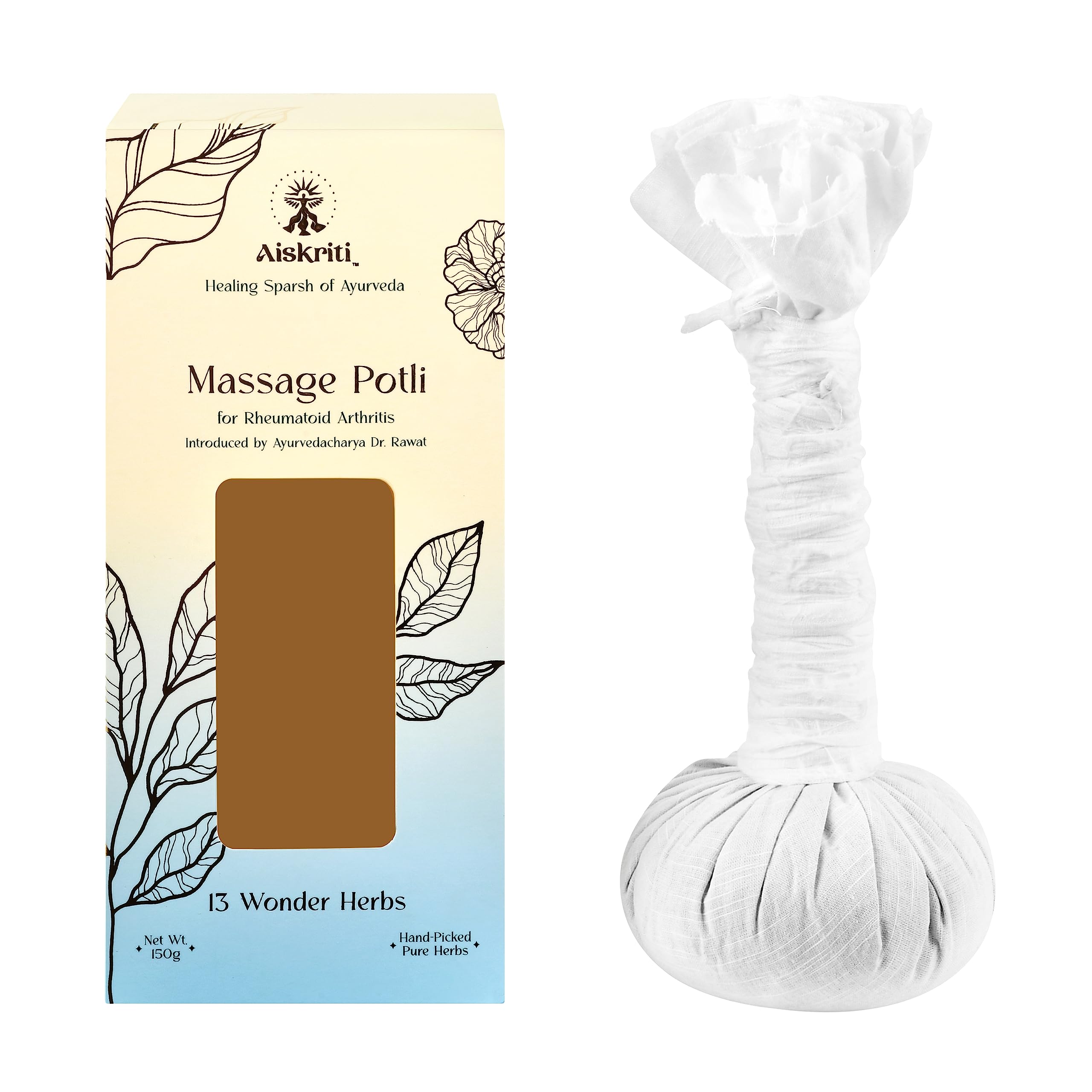 Aiskriti Ayurvedic Massage Potli For Rheumatoid Arthritis, 150 g, 13 Wonder Herbs, Relieves Pain, Inflammation & Tenderness, Relieves Stiffness, Improves Cartilage, 150 g (B0C866TWJ2) Amazon Price History, Amazon Price Tracker