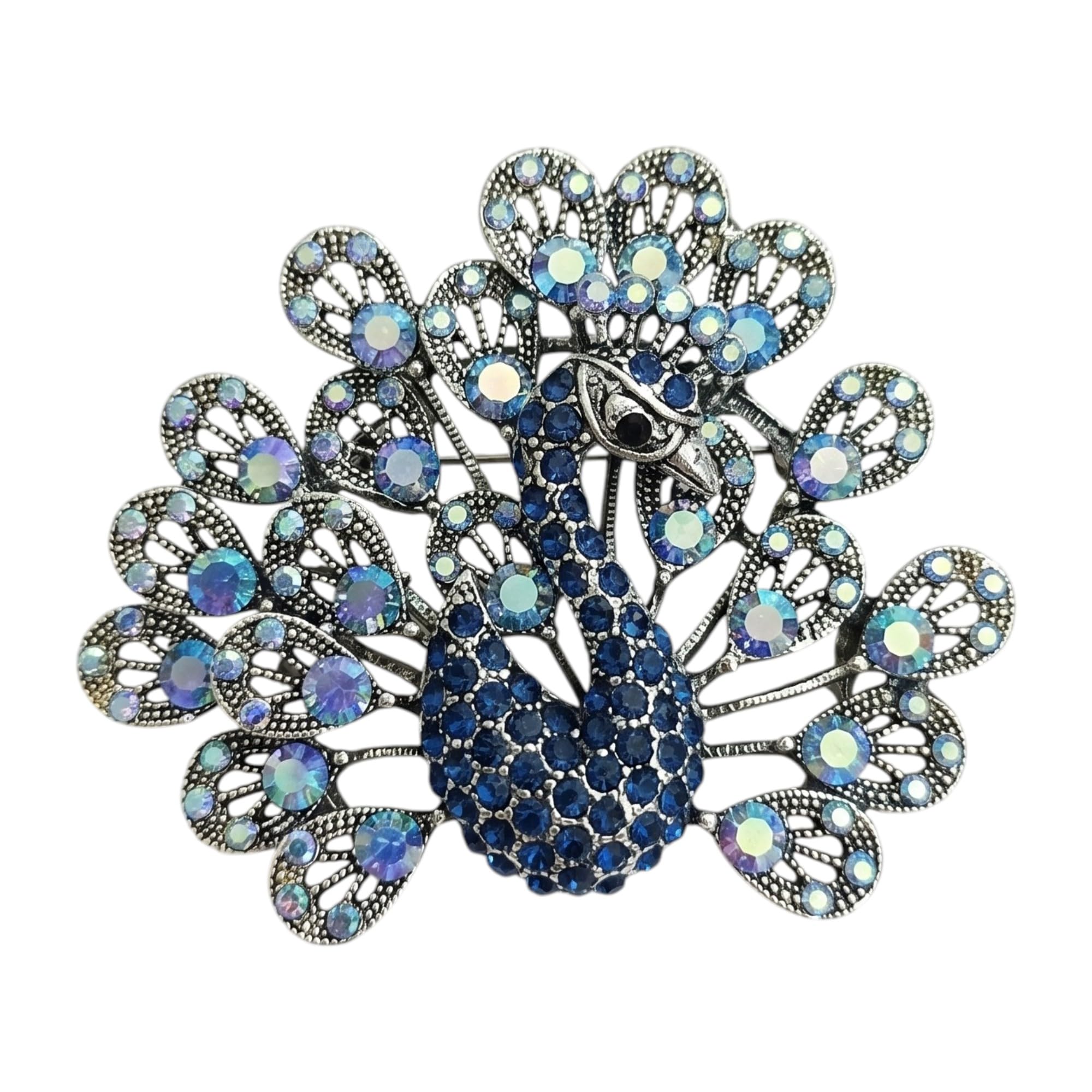 Women Royal Blue Peacock Women Brooch Pin-image-40