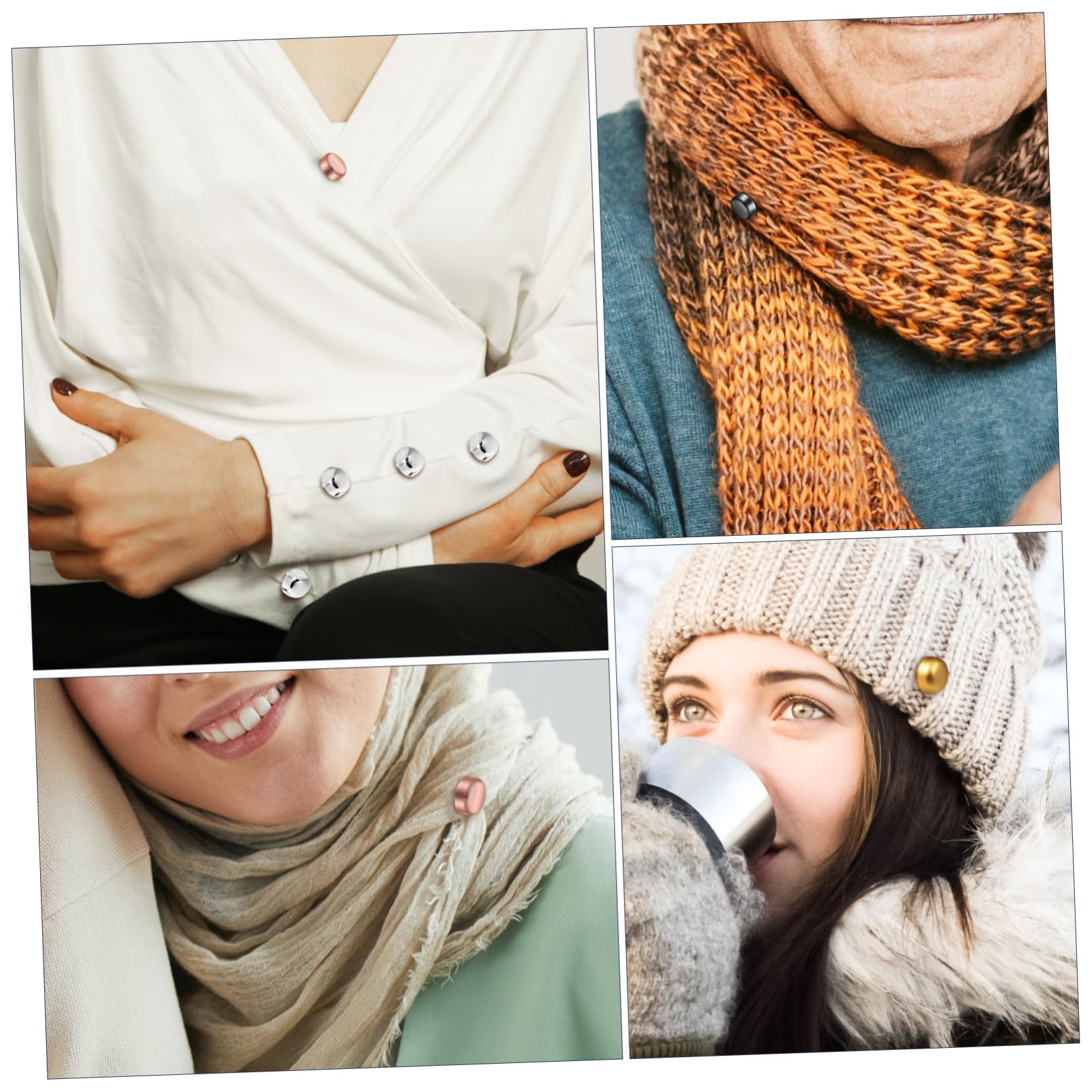 Operitacx 30piezas Alfileres Magnéticos Para Hijab Botones De Bufanda Pines Magnéticos Accesorios Multifuncionales Para Ropa y Complementos