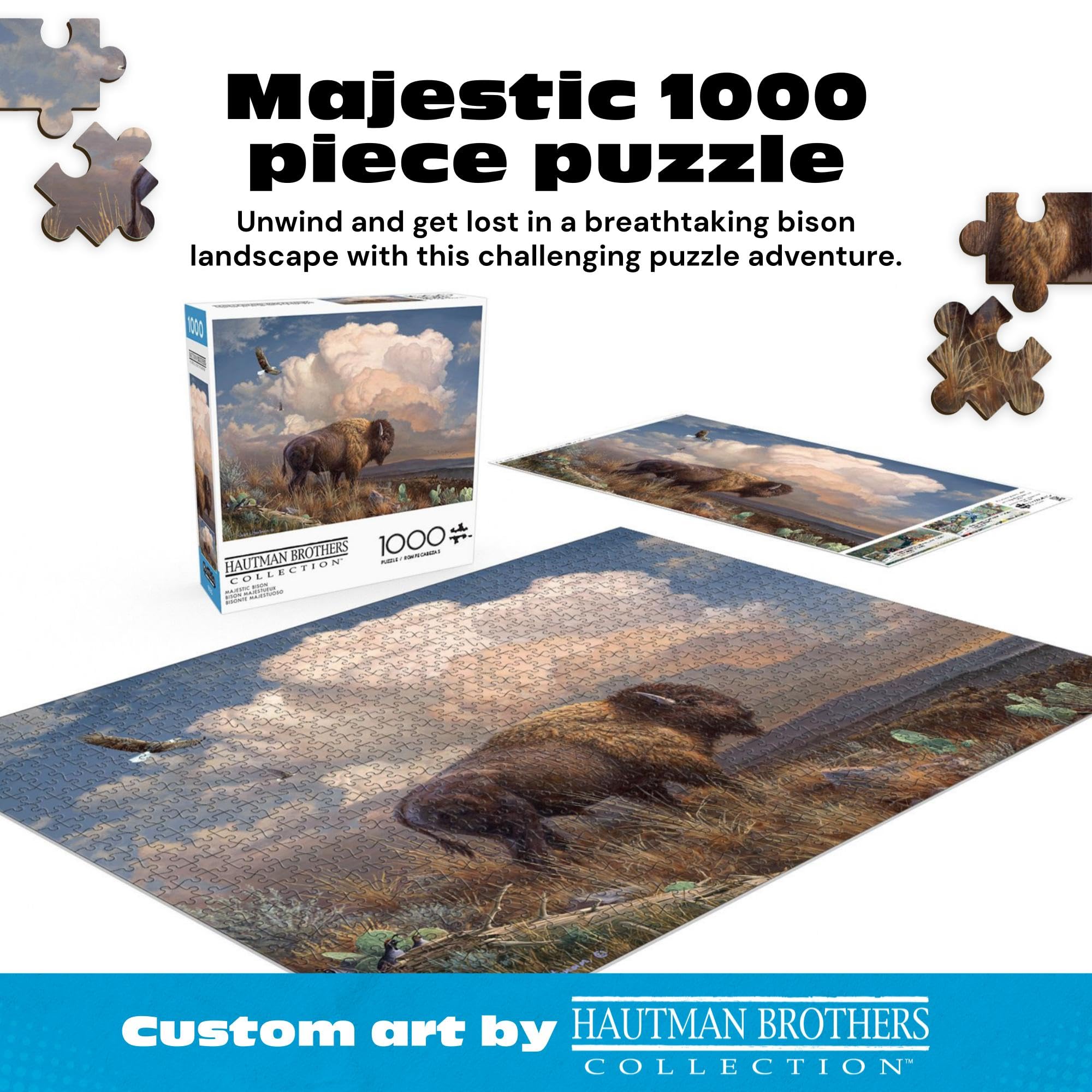 Amazon.com: Buffalo Games Hautman Brothers Majestic Bison 1000