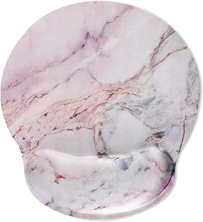 TEKXDD Mouse Pad with Wrist Support, Ergonomic Memory Foam Gaming Mouse Pad, Non-Slip Rubber Base Mousepad Wrist Rest Mat for Office, Computer, Laptop, Home, Gaming