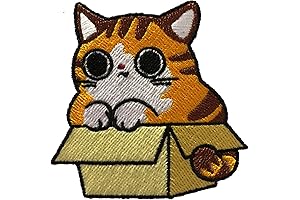 3 inch Cat in The Box Embroidered Patch