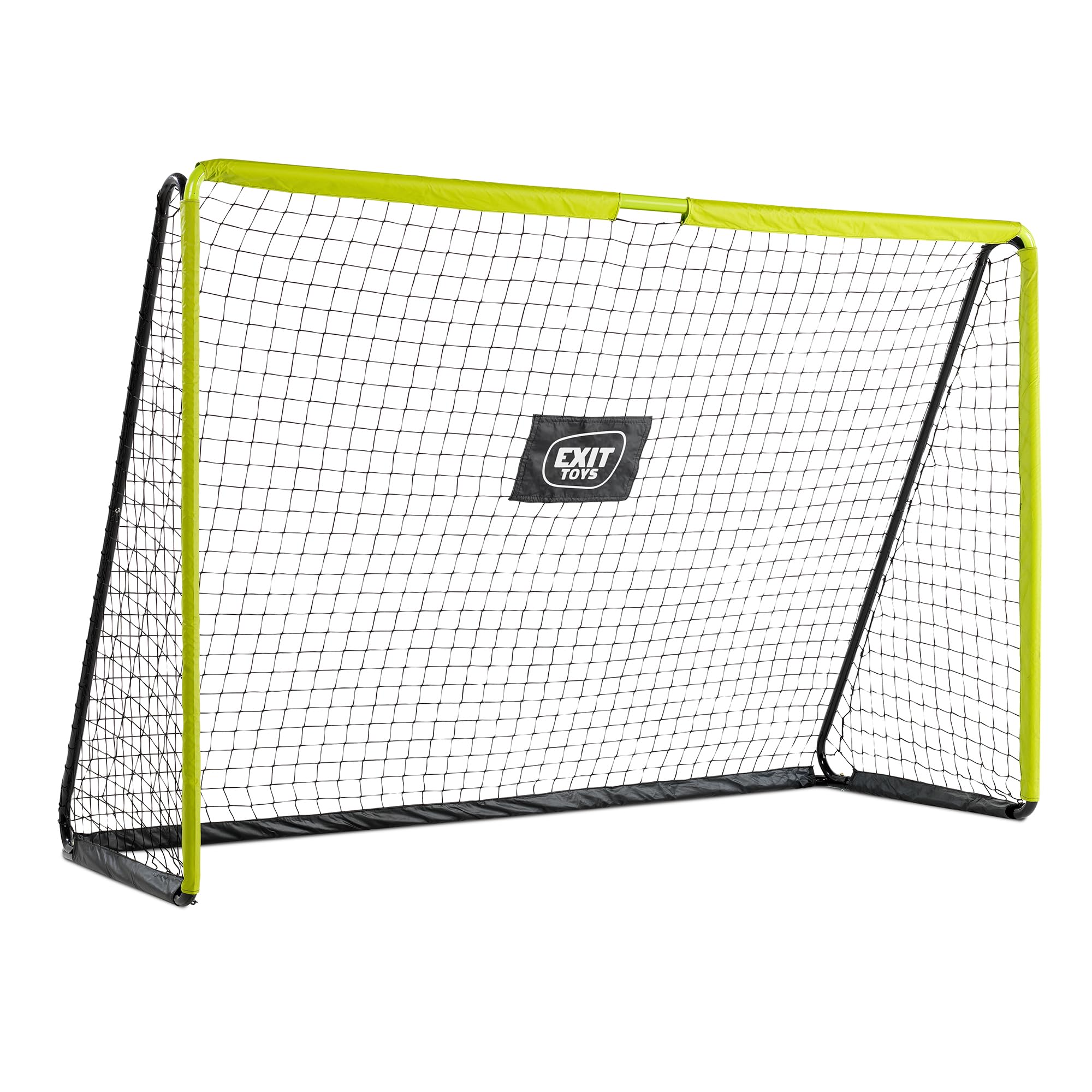 EXIT Toys Tempo Steel Football Goal - Including Anchor Pins - Rust Resistant - Football Goal - For in the Garden - Train Your Football Skills - 10x6.6ft - Green/Black