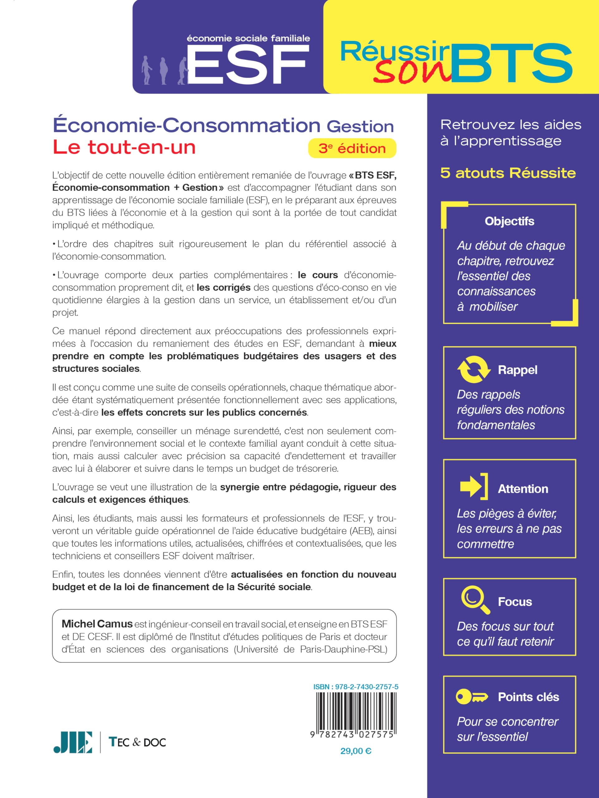 BTS ESF Économie-Consommation Gestion (3e édition): Le tout-en-un. 1re et 2e années