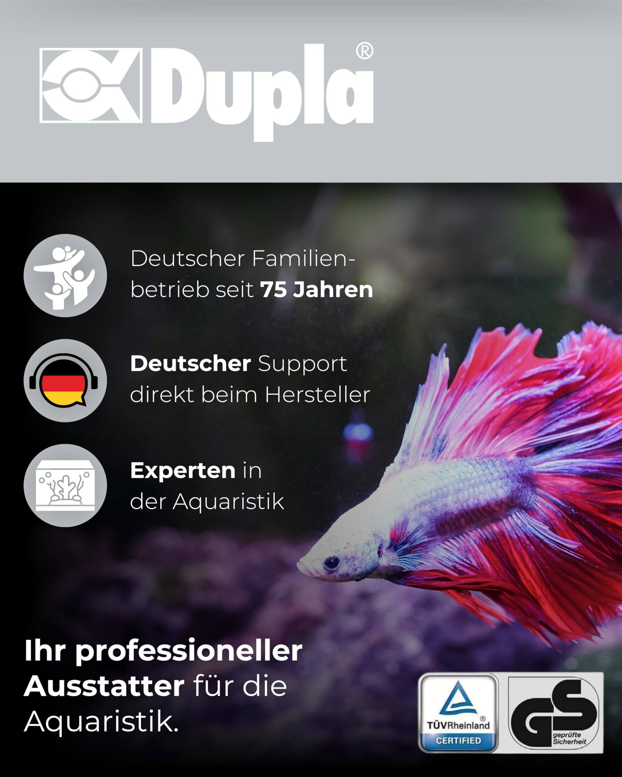 Dupla Heat Up 100 I 100 Watt Regelheizer für Aquarien I Aquarienheizer für Aquarien bis 150 L I energieeffizient und zuverlässig I Aquarium Heizstab I geeignet für Süßwasser- und Meerwasseraquarien