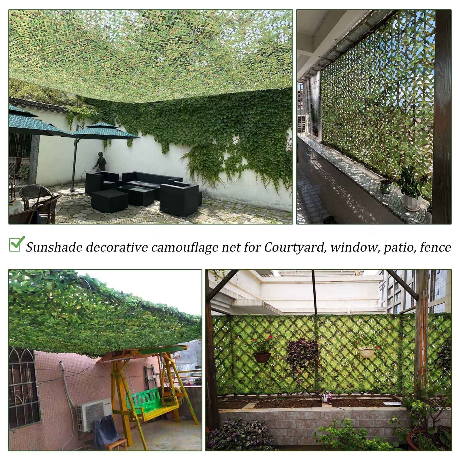 Tarnnetz Bundeswehr,Sonnenschutz Tarnung Netz Für Garten 2×3m 3×3m 3×4m 4×4m 4×5m 4×6m 6×6m,Waldlandschaft Camouflage Netz,Tarnnetz Sichtschutz,Für Camping Jagd Dekoration,Jungle-5x10m(16.4*32.8ft)