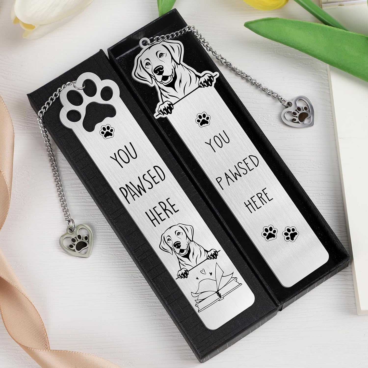 Labrador Funny Dog Bookmark Gift - Shejdgart 2PCS Funny Bookmark for Labrador Retriever Lovers Unique Dog Mom Book Mark Birthday Gifts for Puppy Lovers Bookworm Nerd Women Friends Pet Owners Coworker - Image 5