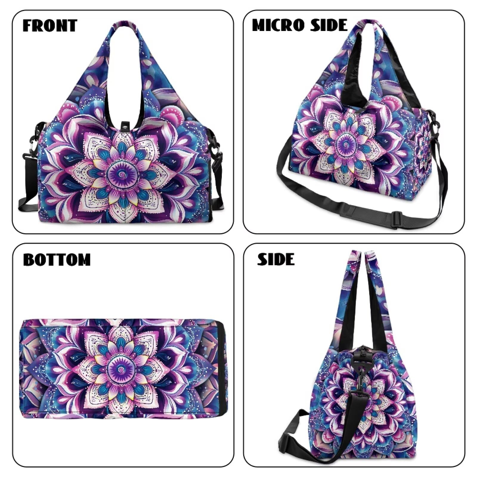 Yogatasche für Damen mit Yogamatten-Tragetasche und Schuhfach, Pilates-Schultertasche