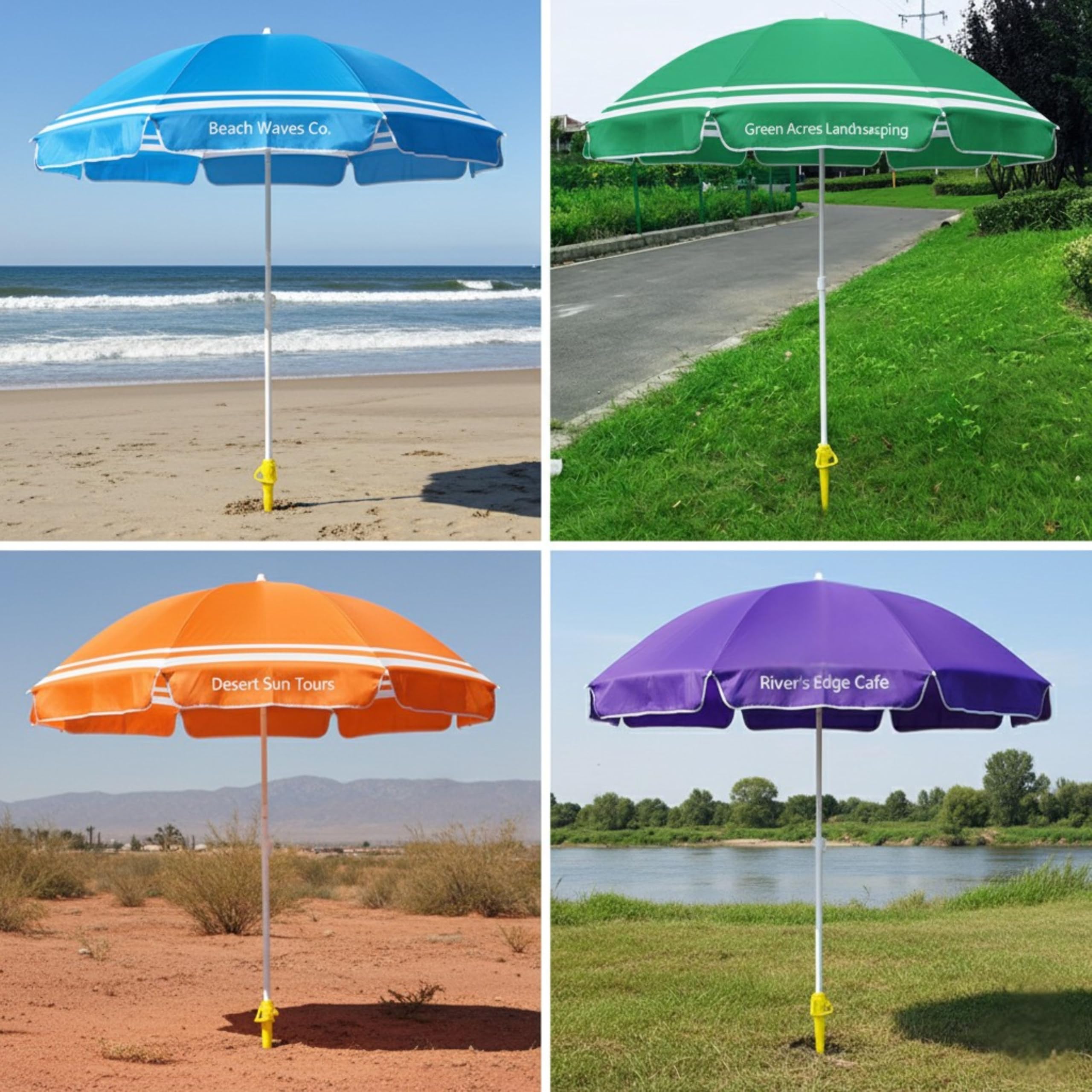 CLICLED Erdspieß Sonnenschirm für den Strand, 38 cm, Erdbohrer für Sand, Rasen, Meer, mit Anker-Schraube, winddicht, universell, drehbar, für schnelle Befestigung, Stabilisator aus ABS-Kunststoff