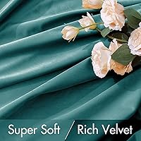 Vista 216 de MIULEE Cortinas de terciopelo de 63 pulgadas de largo, 2 paneles de cortinas opacas de lujo para dormitorio, sala de estar, cortinas de ventana