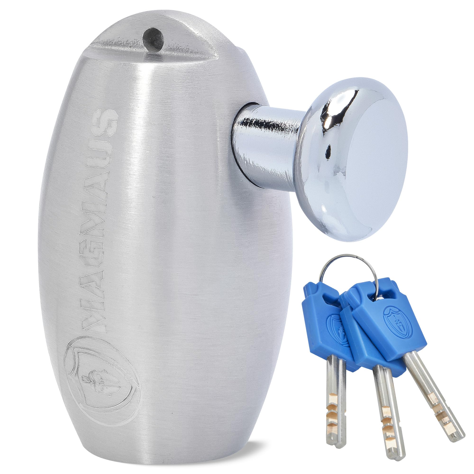 Magmaus® MBL02 [Never-Rust] Disc Brake Lock - [High Security] [304 Stainless Steel] - Weatherproof - Reminder Cable - Suitable for Motorcycles, Mopeds, Bikes