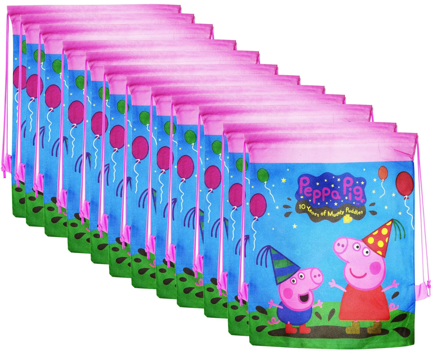 Asera Fabric Pack of 12 Pcs Pig Design Girls/Boys Print Bag Dori Bag Haversack Bags Birthday Return Gift Bags,Multicolour (B0BLVFK9QH) Amazon Price History, Amazon Price Tracker