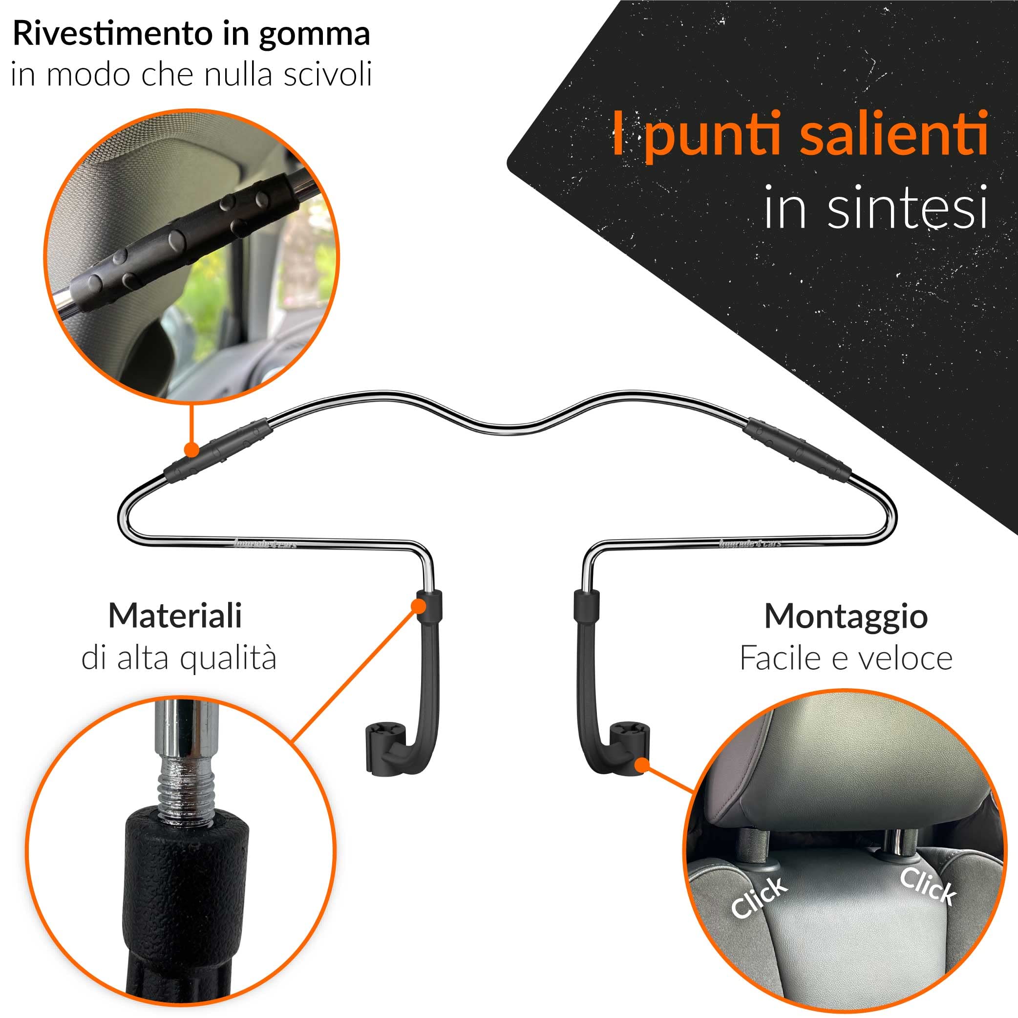 2 Pezzi Organizer Per Appendere Gancio Per Poggiatesta Auto, Gancio Per - Foto 8