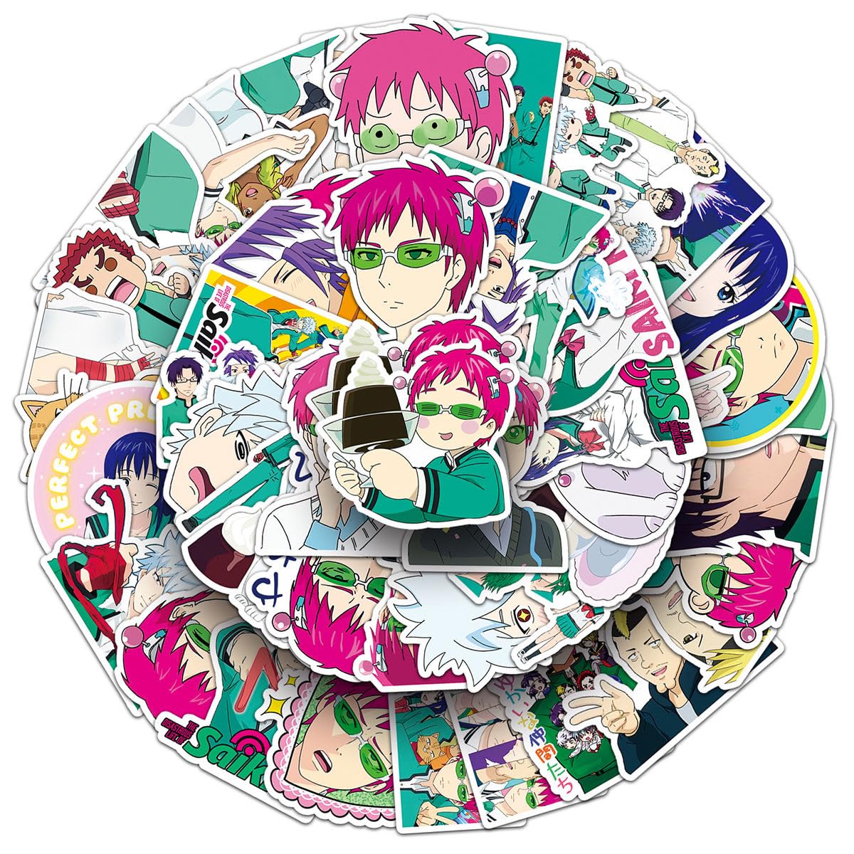 Amazon | 斉木楠雄のΨ難 ステッカー シール 51枚セット Q版