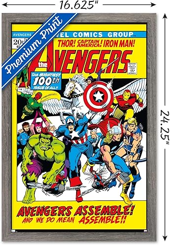 Miniatura 75 de Trends International Marvel Comics Avengers #100 - Póster de pared, 34 pulgadas de largo x 22.4 W, versión premium sin marco