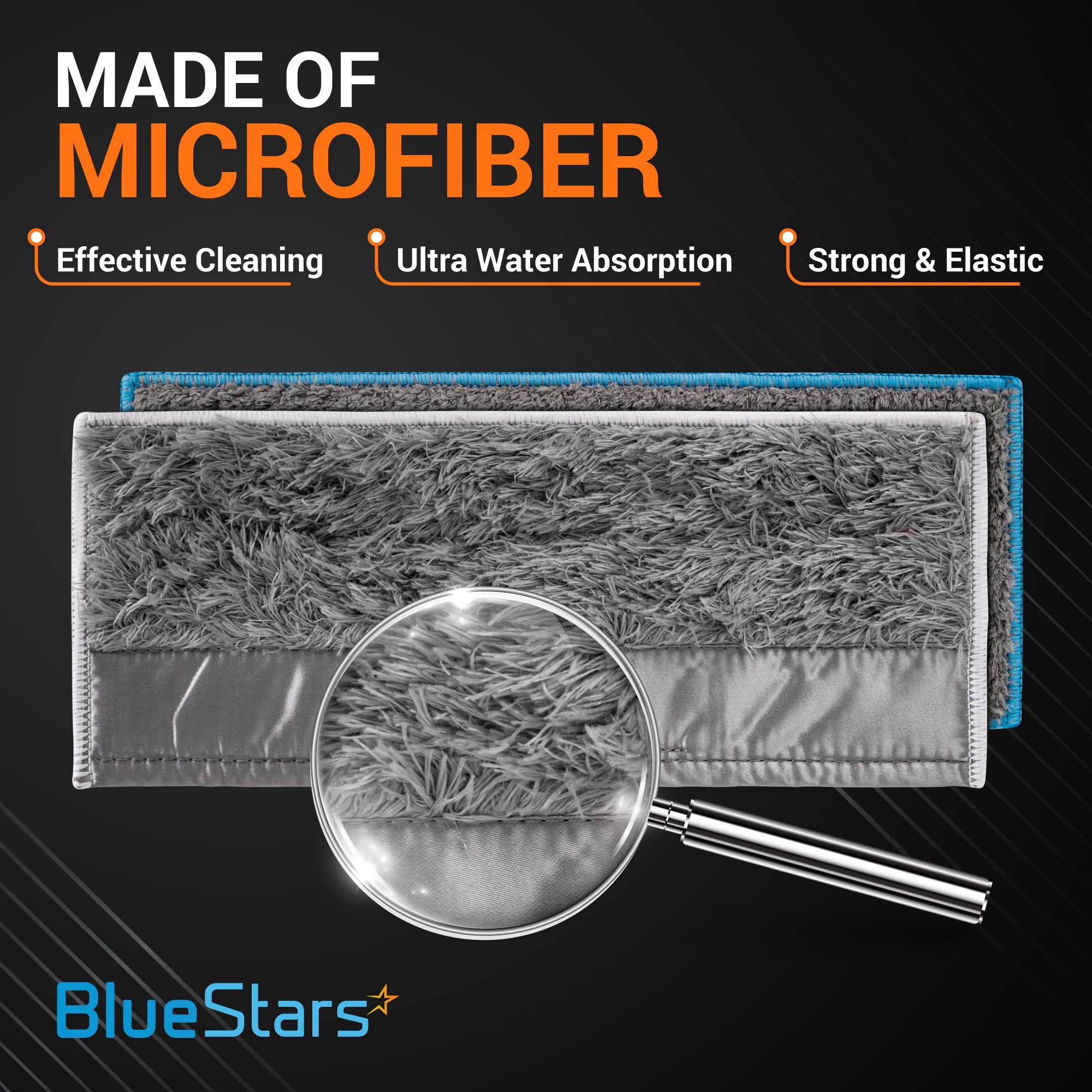 Amazon.com: BlueStars 8 Pack m6 Microfiber Wet & Dry Mopping