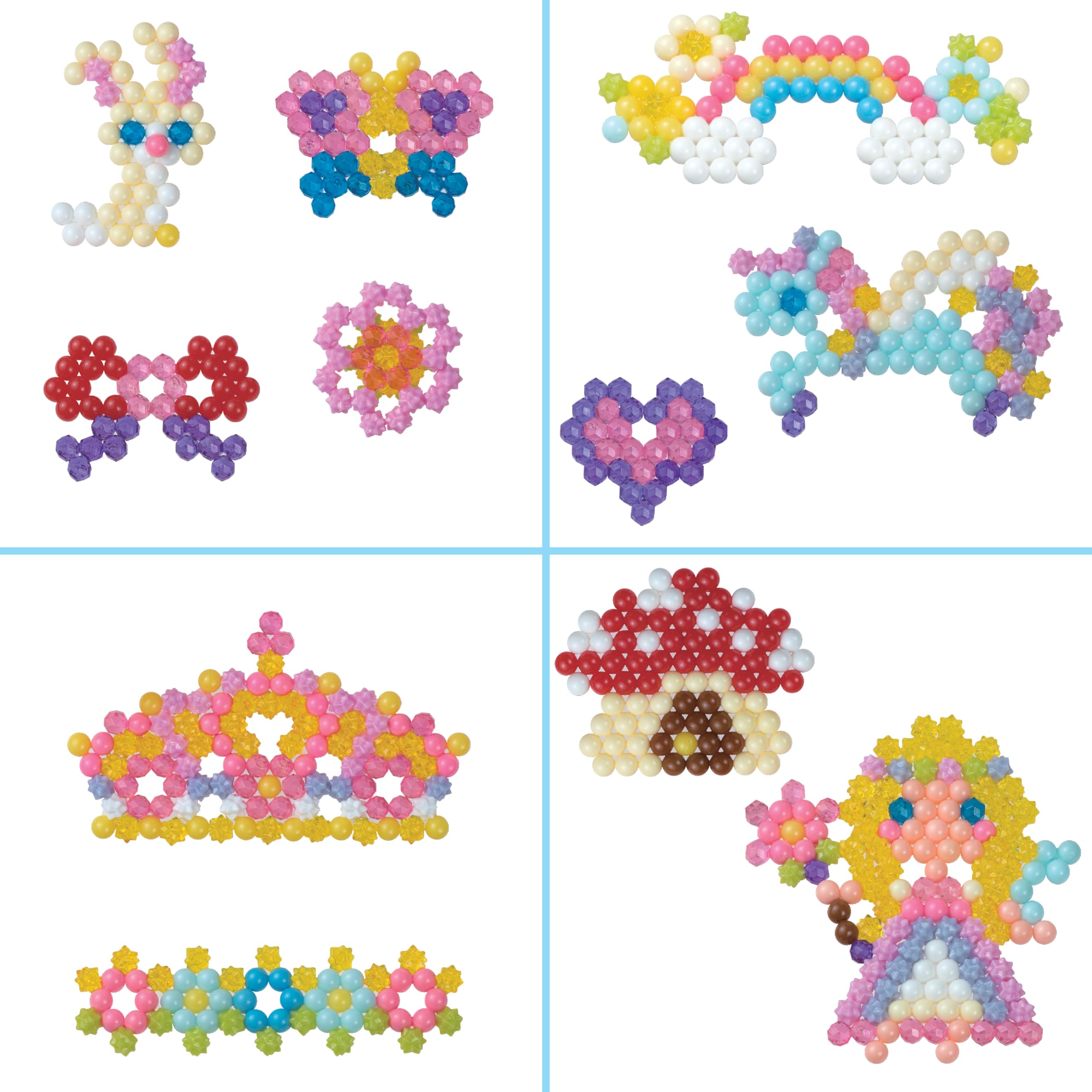Aquabeads - Mondo da Fata - Kit Completo con Oltre 820 Perline, Accessori Indossabili e Display – Modello 31766