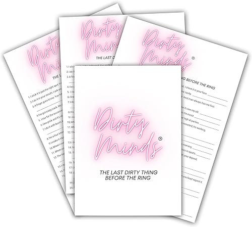 TDC Games Juegos de despedida de soltera de Dirty Minds para adultos, juegos de despedida de soltera con pistas traviesas para 25 invitados, juegos