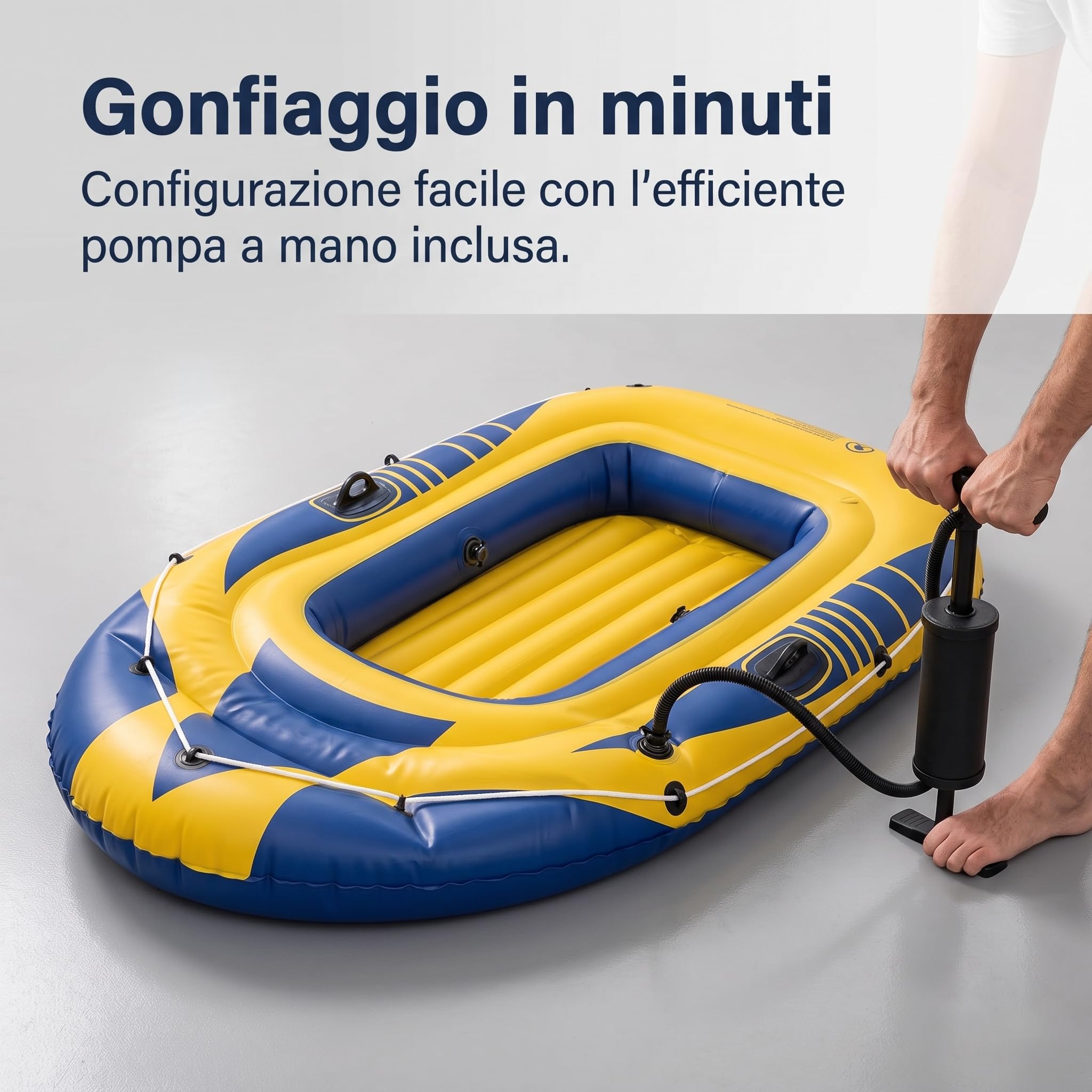 Bateau Gonflable Polyvalent pour 2 ou 3 Personnes, Kayak et Canoë Gonflable Familial, PVC Robuste