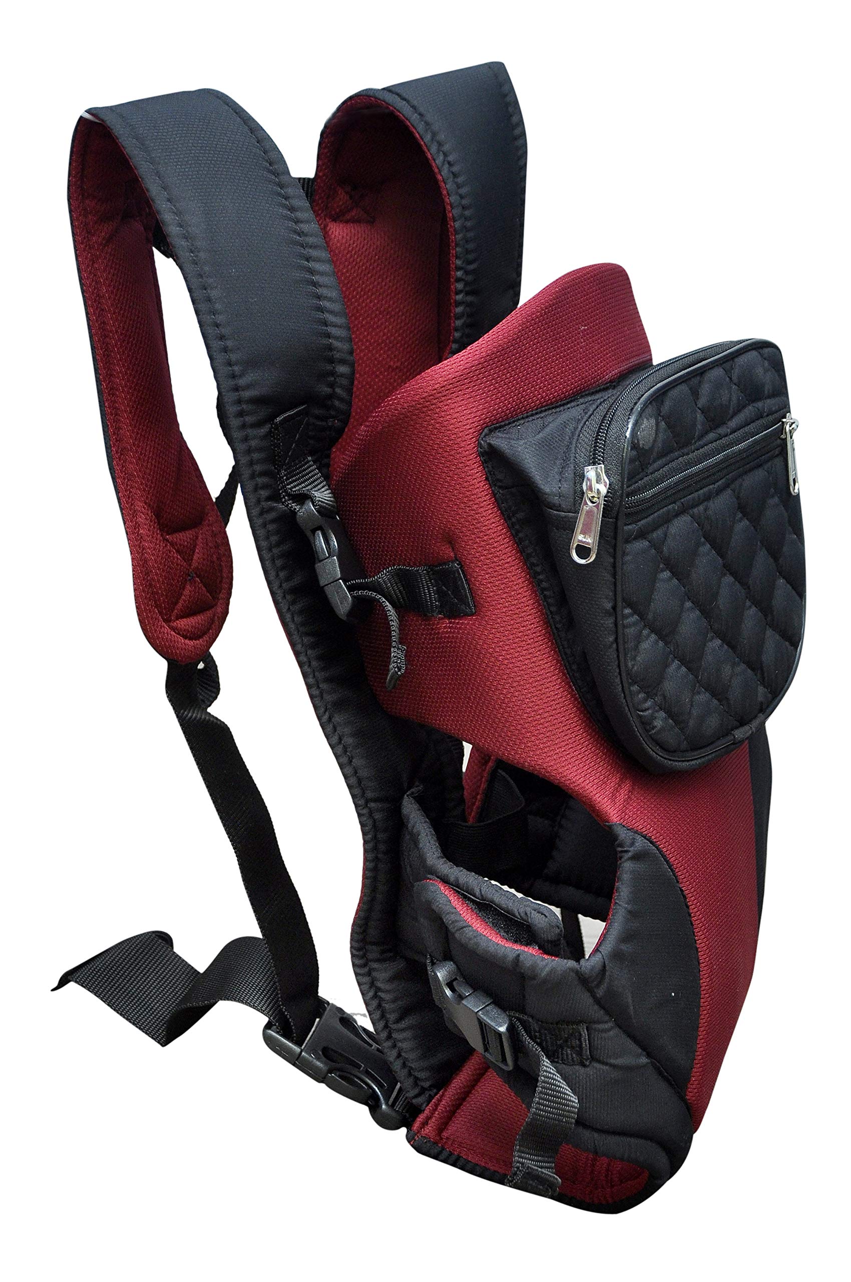 Ineffable Baby Carrier Cum Kangaroo Bag Bag with Hip Seat and Head Support for 3 to 18 Months with Additional Utility Pocket in Front (Maroon)-picture-23