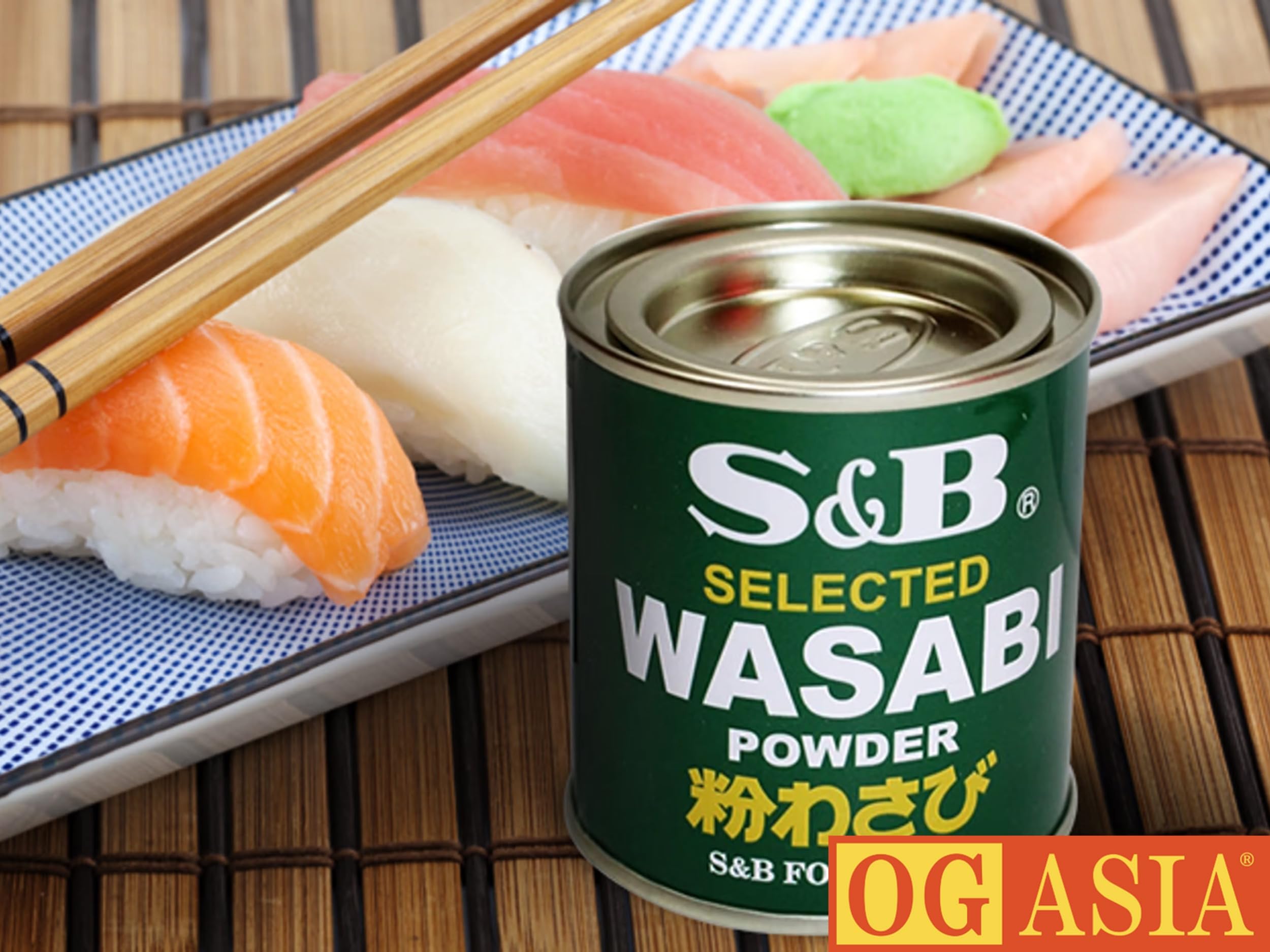 S&B Lot de 3 poudres wasabi japonaises naturelles et sans additifs OG ASIA 3 x 30 g