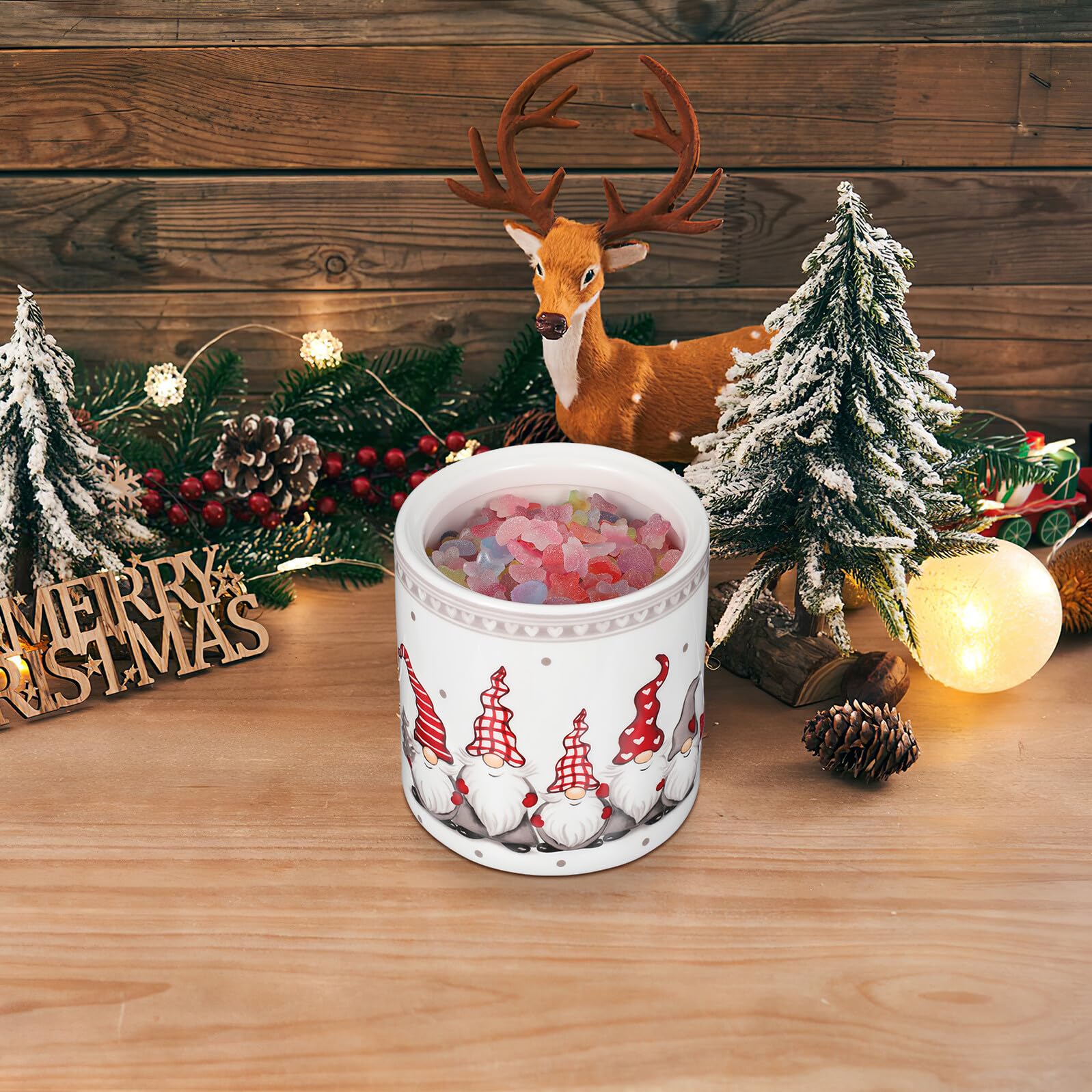 Toyvian Keramik Vorratsdose mit Luftdichtem Deckel Große Lebensmittel Aufbewahrungsdose für Tee Süßigkeiten und Trockenfrüchte Bpa Frei Geschenkidee zu Weihnachten