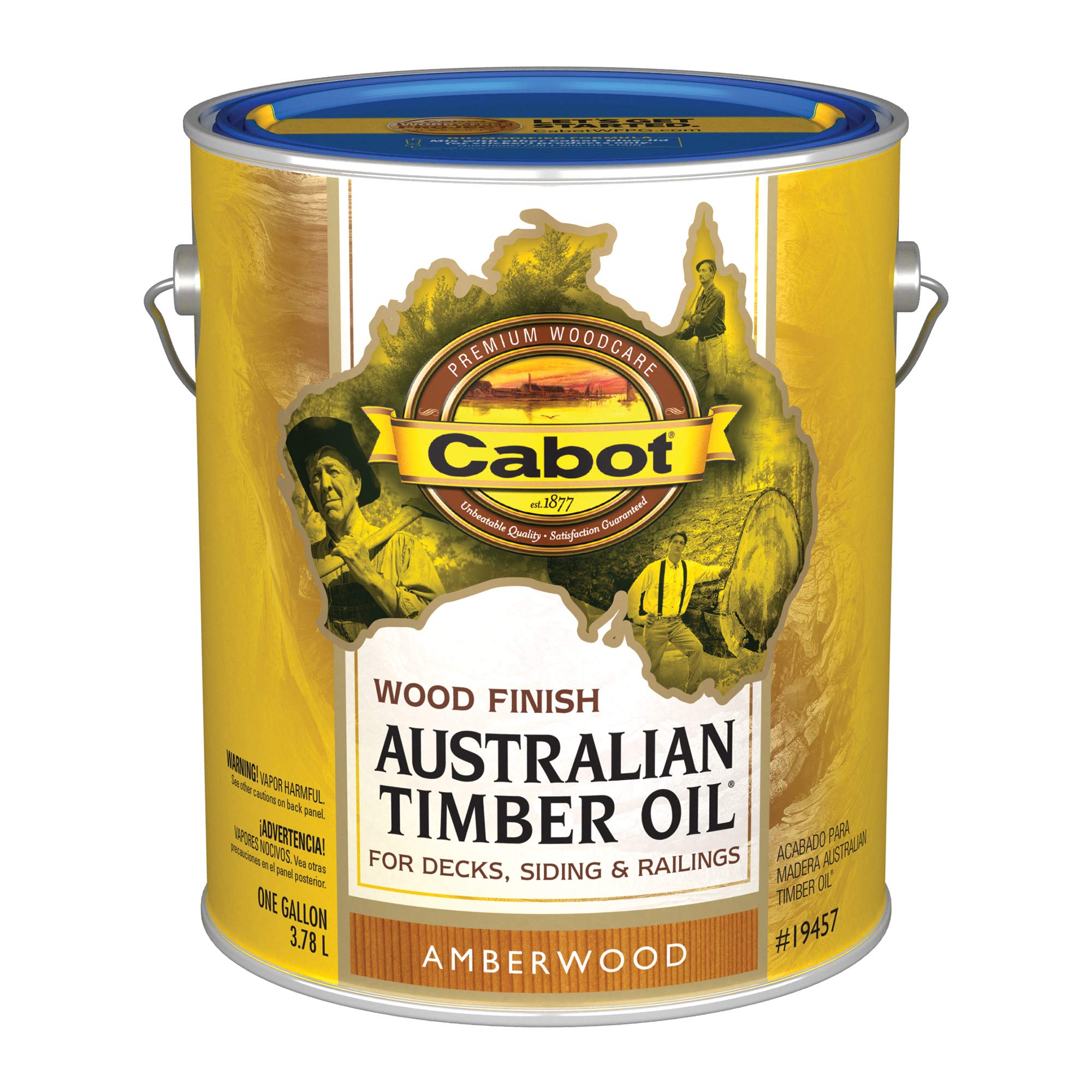 140.0019457.007 Australian Timber Oil Water Reducible, Translucent, Amberwood - 1 Gallon