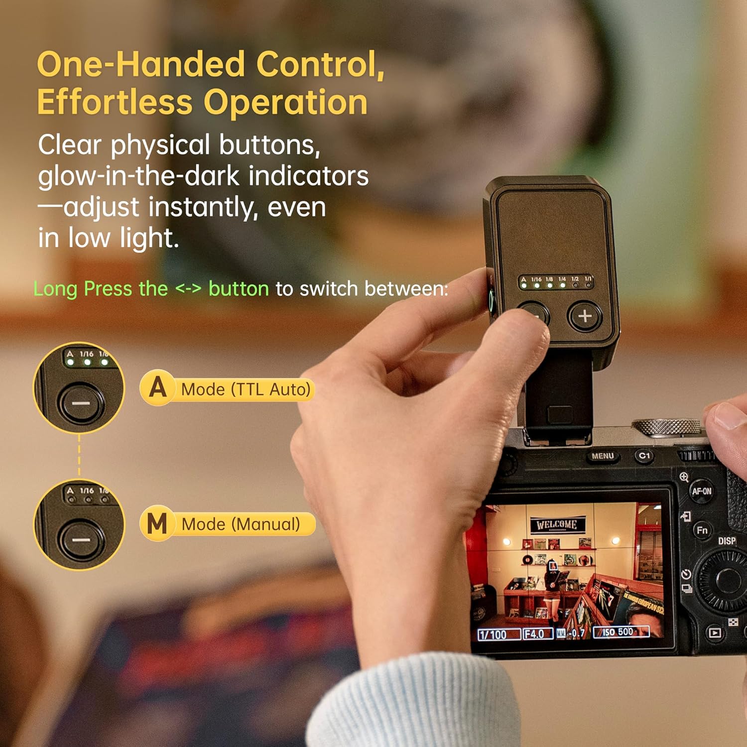 VILTROX Vintage Z2-N Folding Mini TTL Flash, 10Ws TTL Camera Flashes 5 Levels 700 Full-Power,6500±200k GN6,2s Recycling Time Speedlite Flash for Nikon Cameras