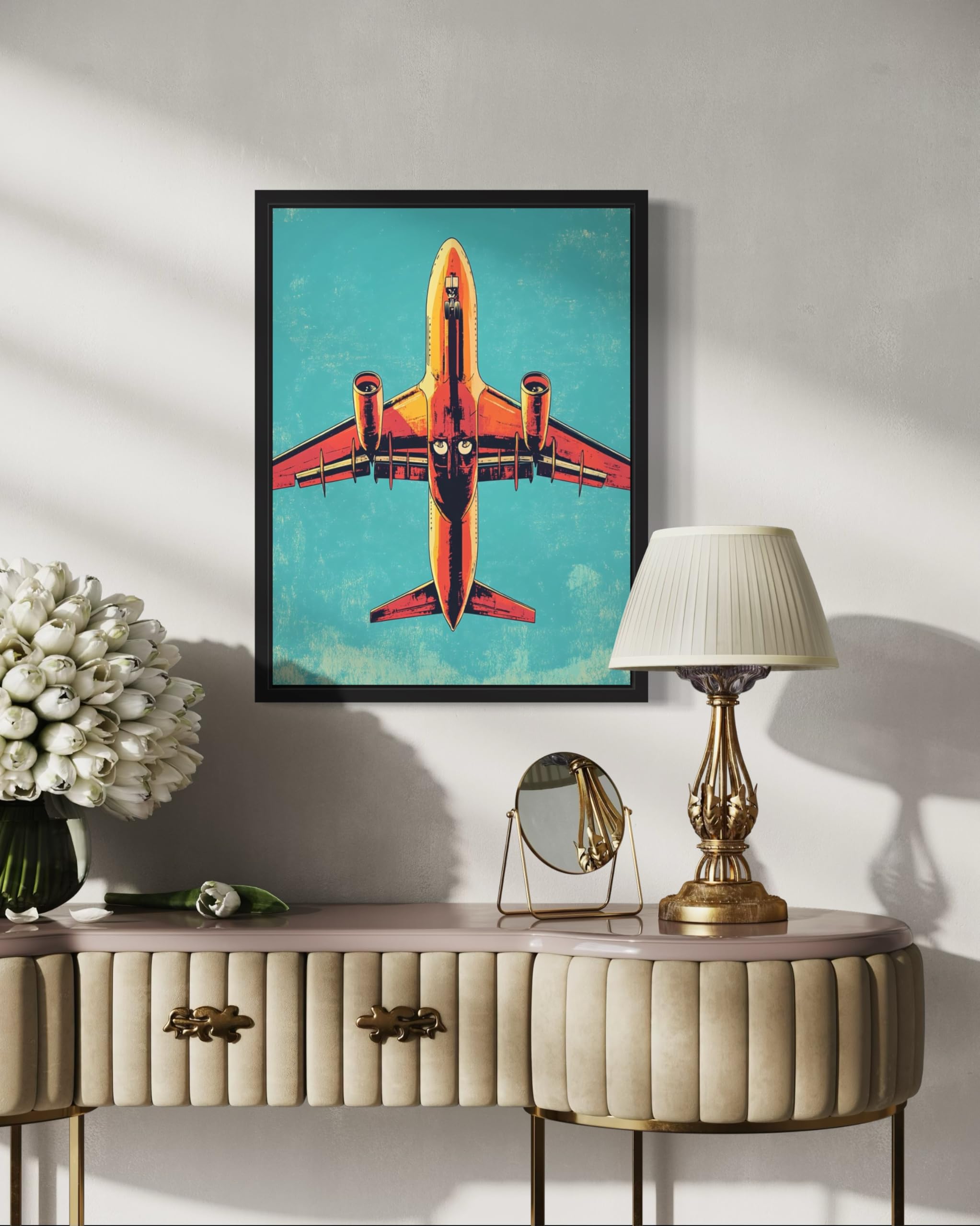 ZOIYINO Set Di 4 Poster Da Parete Con Aeroplani – Stampe Vintage Colorate In Stile Acquerello, Dimensioni 20x25 Cm, Decorazione Per Cameretta Bambini, Senza Cornice - 2