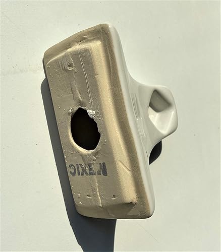 Miniatura 8 de Toallero de 24 pulgadas de cerámica esmaltada blanca para bañera, ducha, accesorios de baño de pared (montaje en acabado o adhesivo, no necesita