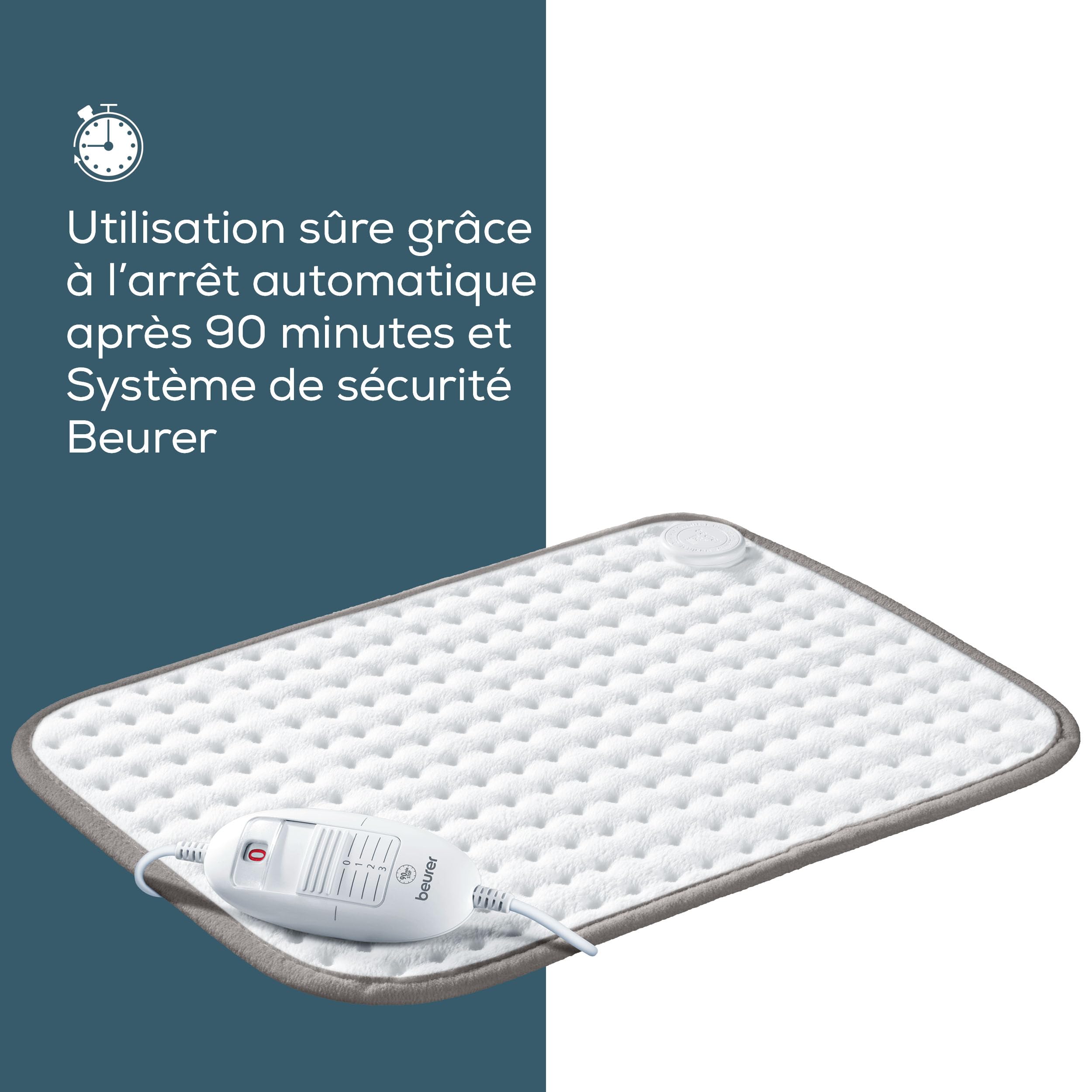 Beurer HK Limited Edition 2023 Coussin chauffant, douillet avec 3 niveaux de température et arrêt automatique, lavable en machine