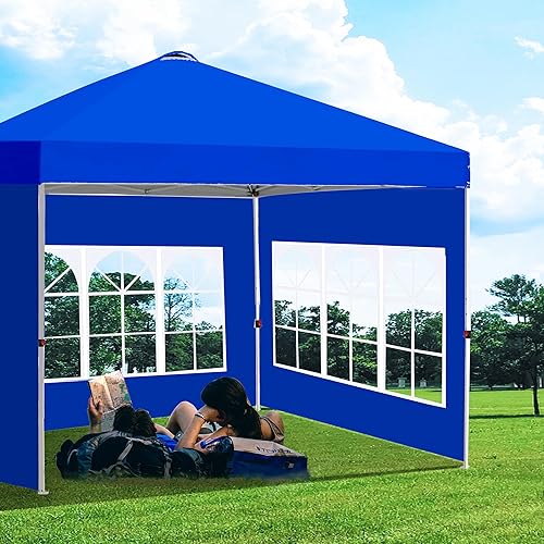 Miniatura 7 de Pared lateral para marco de toldo de 10 x 10 pulgadas, paquete de 3 paneles solares solamente, azul