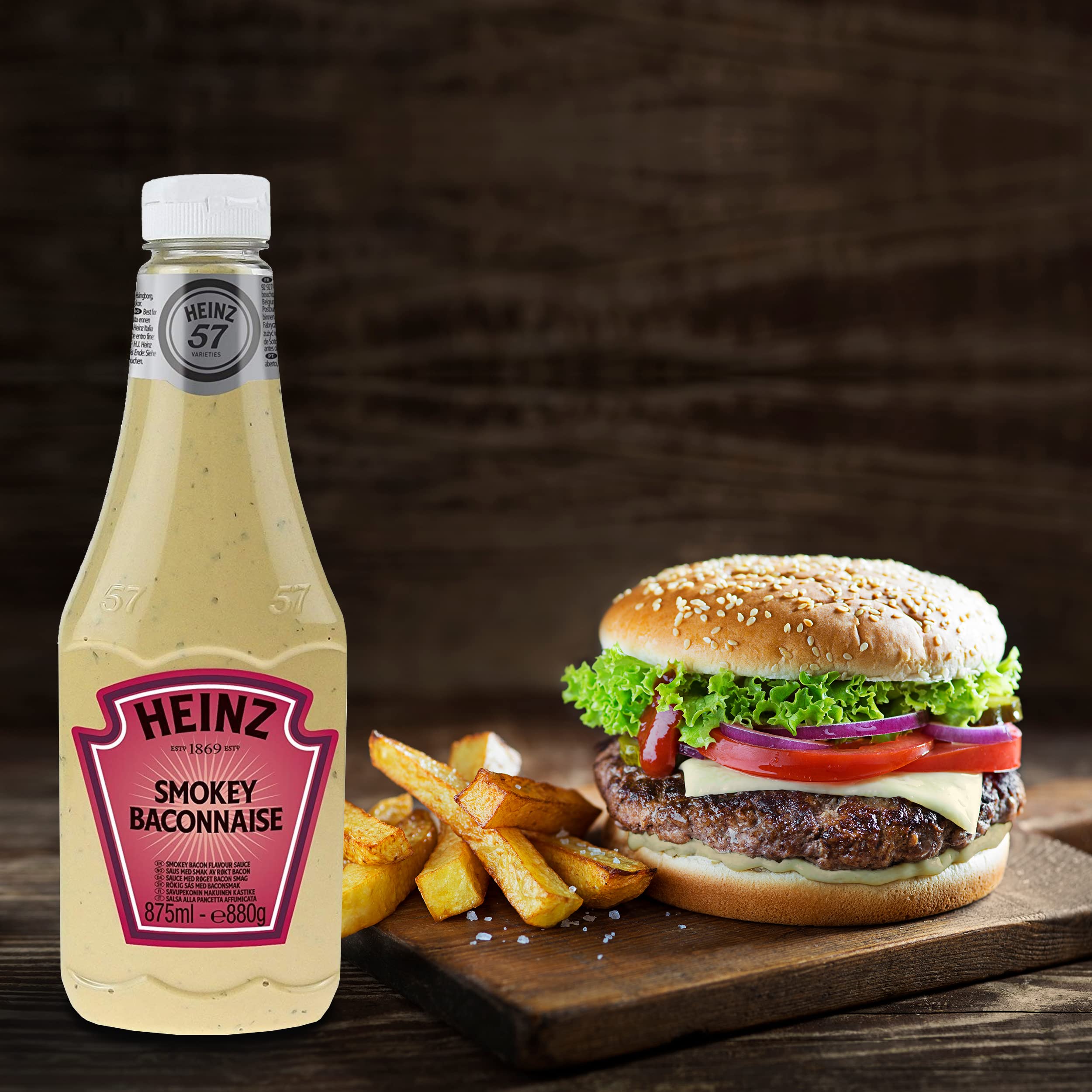 Heinz Salsa Smokey Baconnaise 875ml Bacon sin Gluten