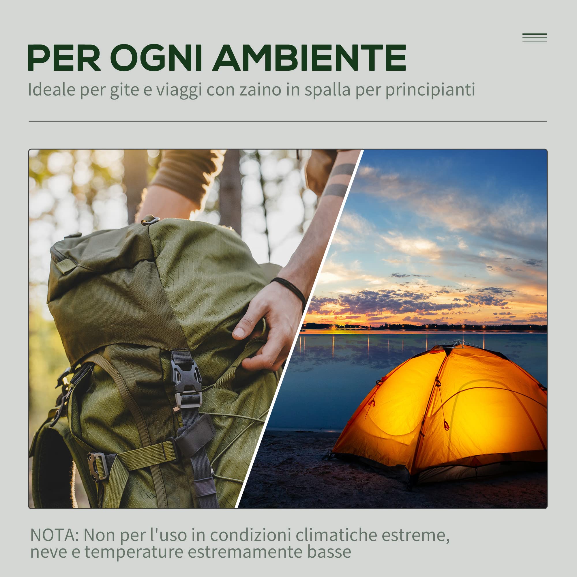 Outsunny Tenda da Spiaggia Pop-Up 4 Posti Protezione UV 210x210x135 cm