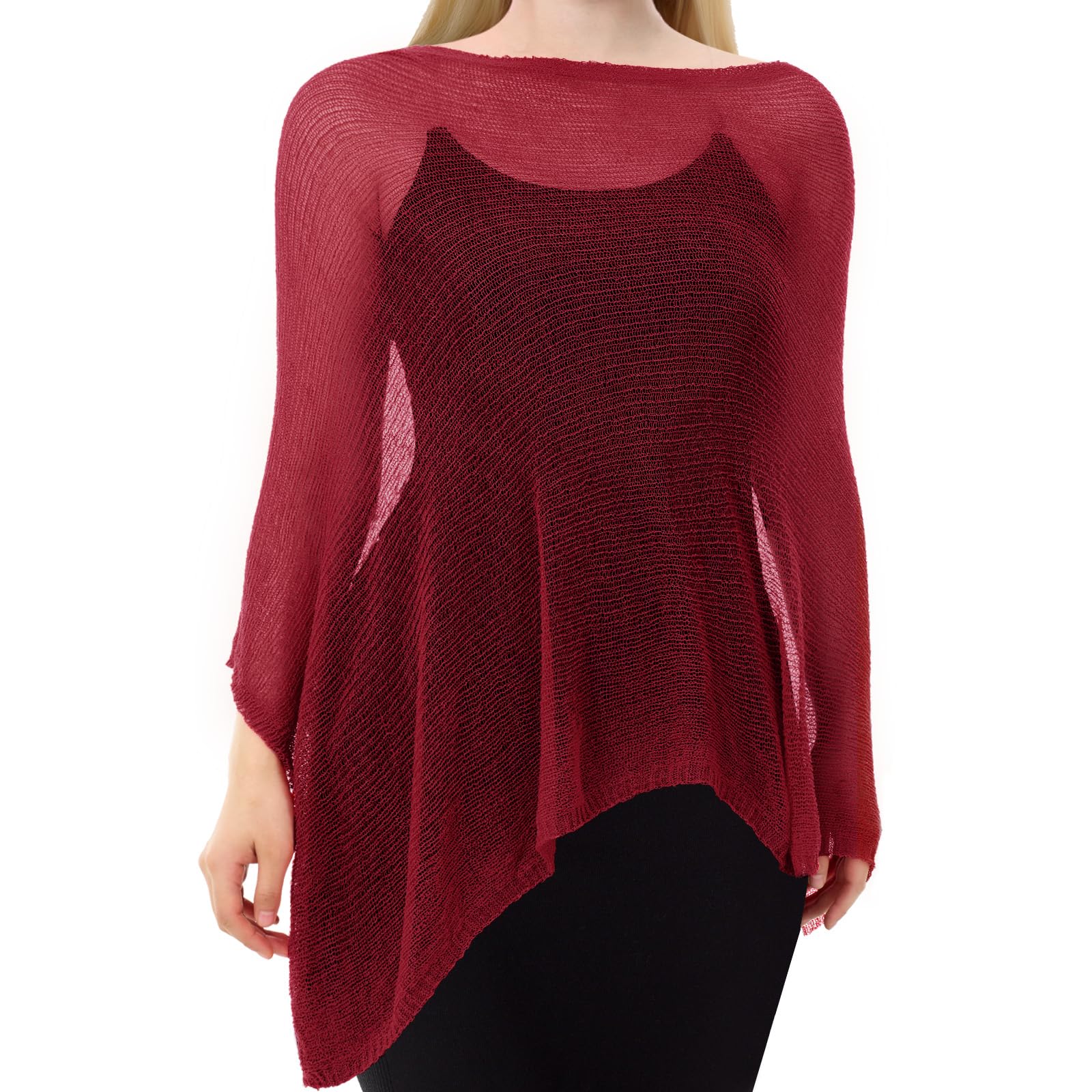 Women Sheer Poncho Shrug