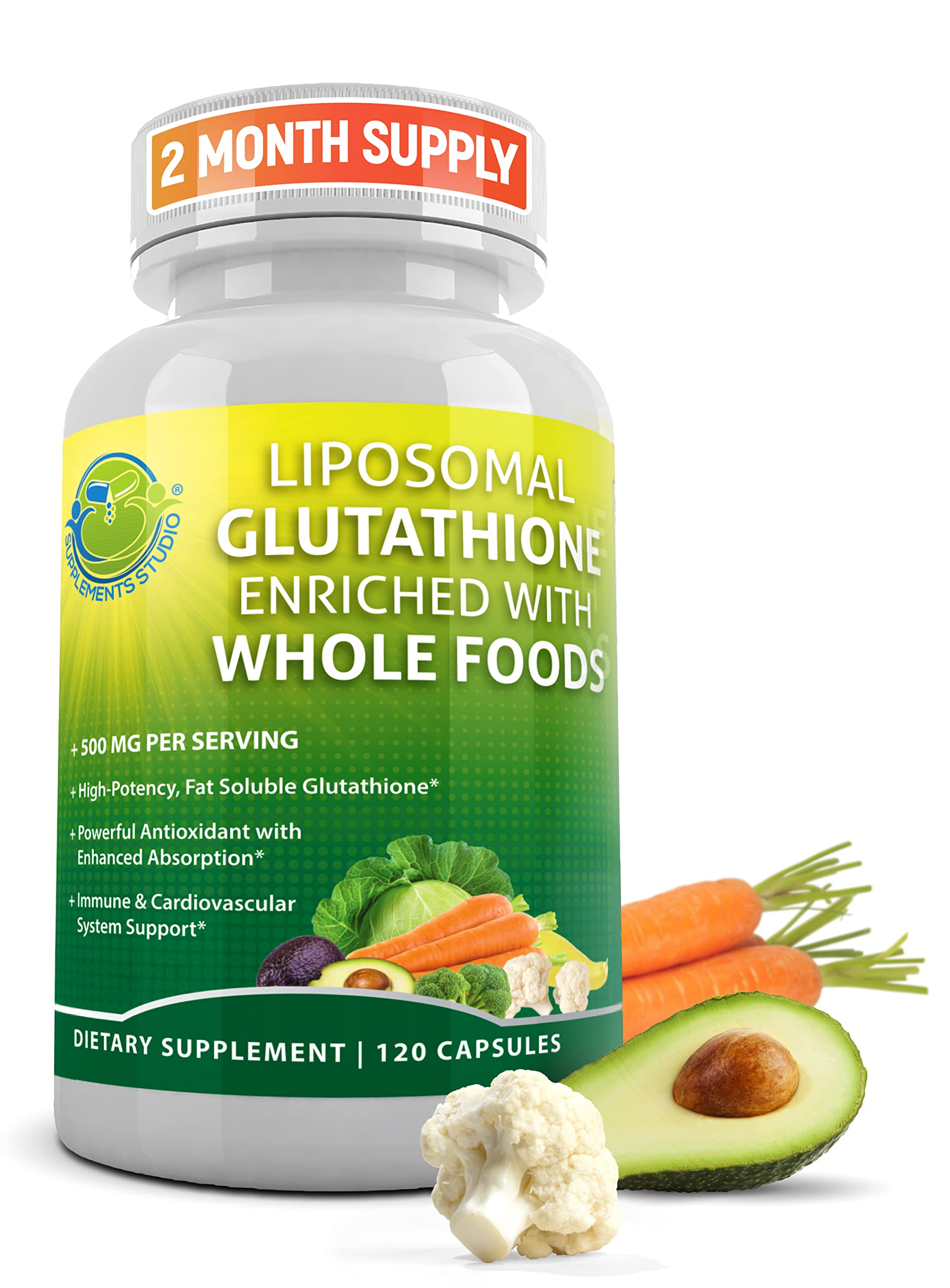 Buy Liposomal Glutathione 500mg Glutathione Supplement with Organic