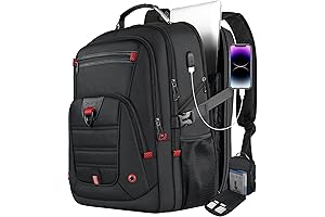Extra Large Backpack for Men, Gaming Laptop Travel Backpack Fits 18.4-19" Laptops - Black