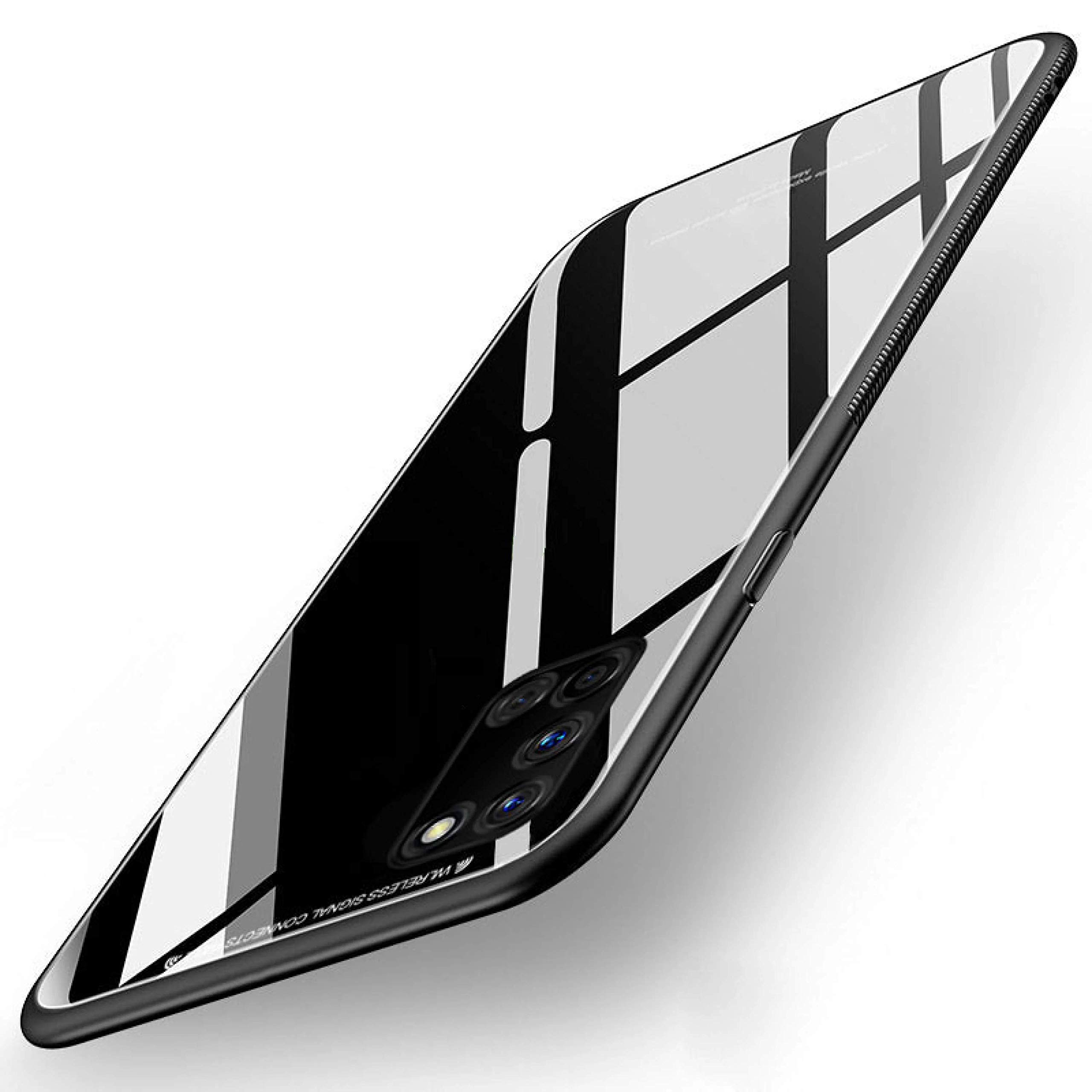 Designerz Hub® Oppo Reno 5 Pro 5G Luxurious Toughened Glass Back Case with Shockproof TPU Bumper Case Cover Designed for Oppo Reno 5 Pro 5G -Black (B08TMCHWP7) Amazon Price History, Amazon Price Tracker