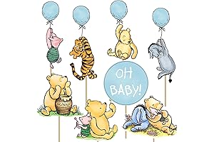 16 Pcs Classic Winnie The Pooh Baby Shower Centerpieces - Idea for...
