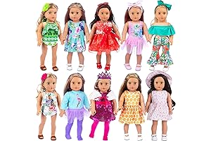 ZITA ELEMENT 24 Pcs American 18 Doll Clothes and Accessories