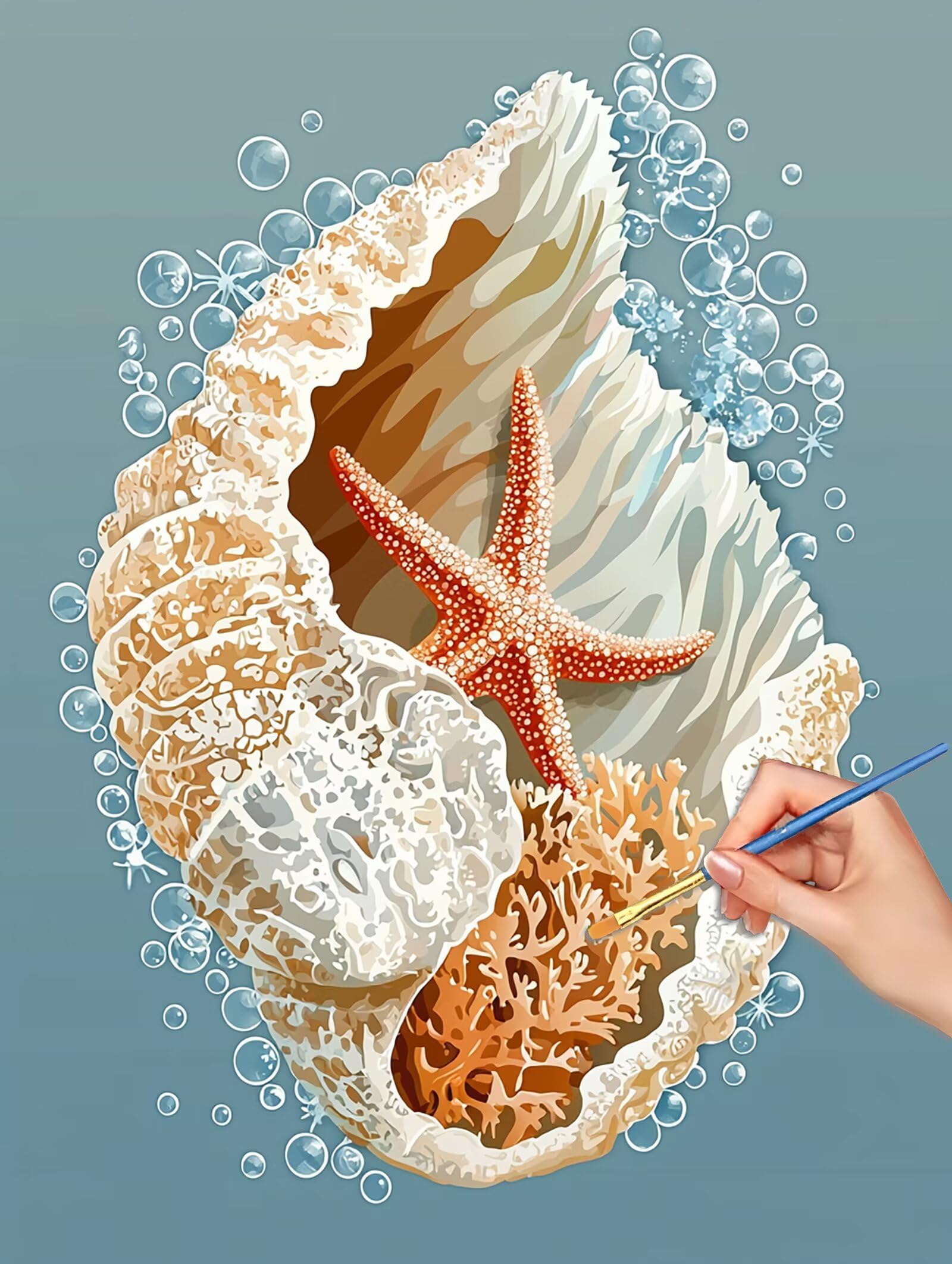 Malowanie po numerach skorupa, 90x120 cm Malowanie według numerów zwierząt dla dorosłych, bez ramy, zestaw do malowania olejnego na płótnie z 3 pędzlami, Pigment akrylowy, Paint by Numbers Dekoracja