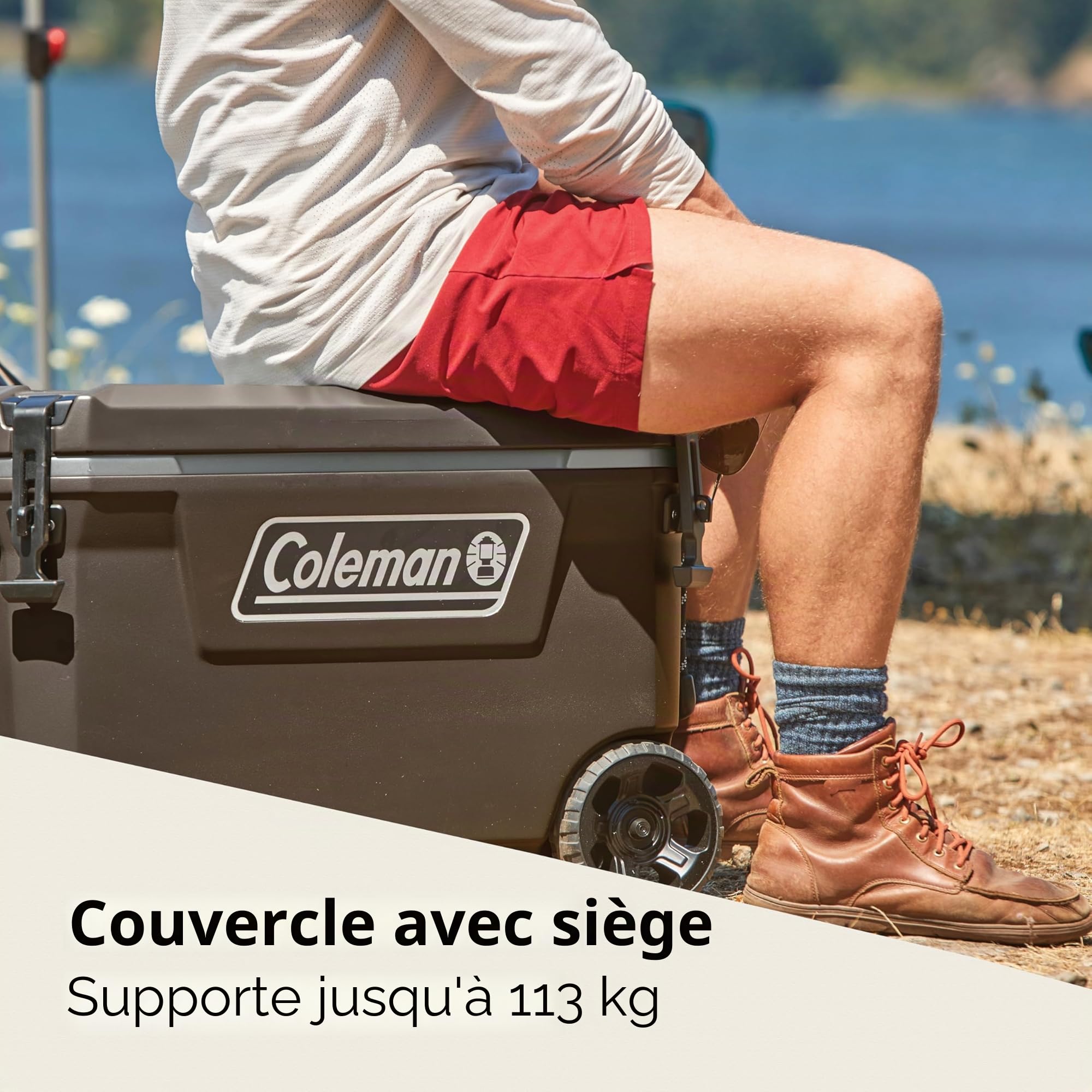 Coleman Convoy Glacière | Capacité 27L-62L | Contient la Glace Pendant 2-4 Jours | Isolation entièrement en Mousse | Grande glacière Portable pour Une Utilisation Robuste en extérieur
