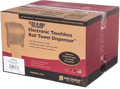 Miniatura 9 de San Jamar Ecologic Tear-N-Dry Dispensador de toallas de papel electrónico de plástico reciclado, dispensador de toallas a batería, dispensador de